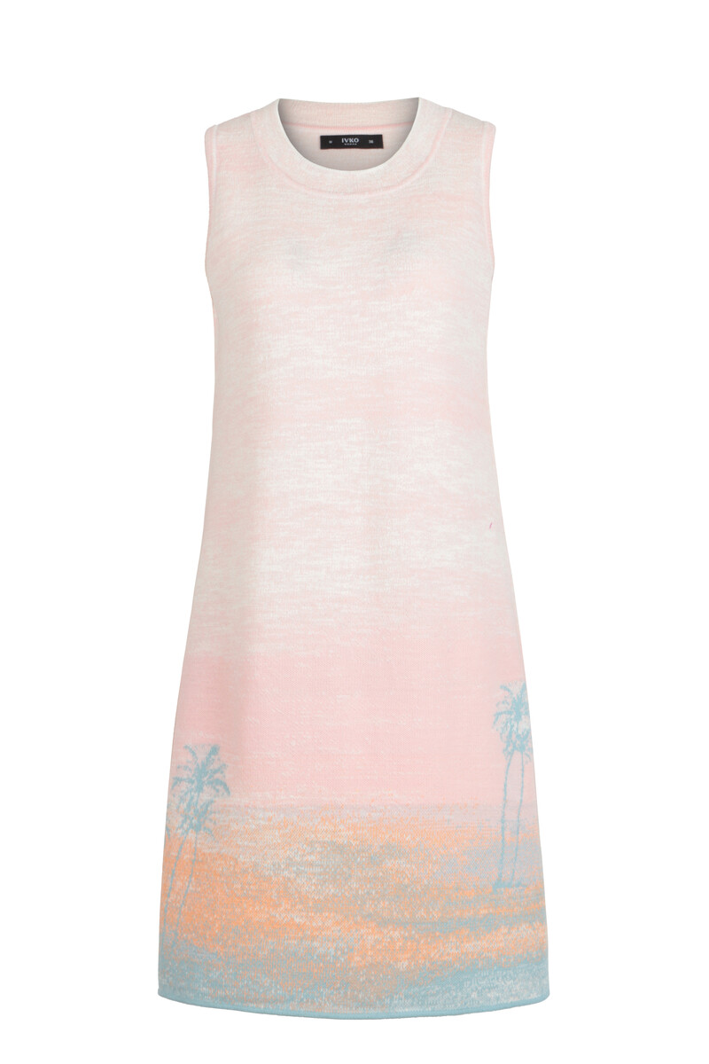 IVKO - Jacquard Dress Urban Sun Pattern Light Pink | Airy and Elegant Summer Dress