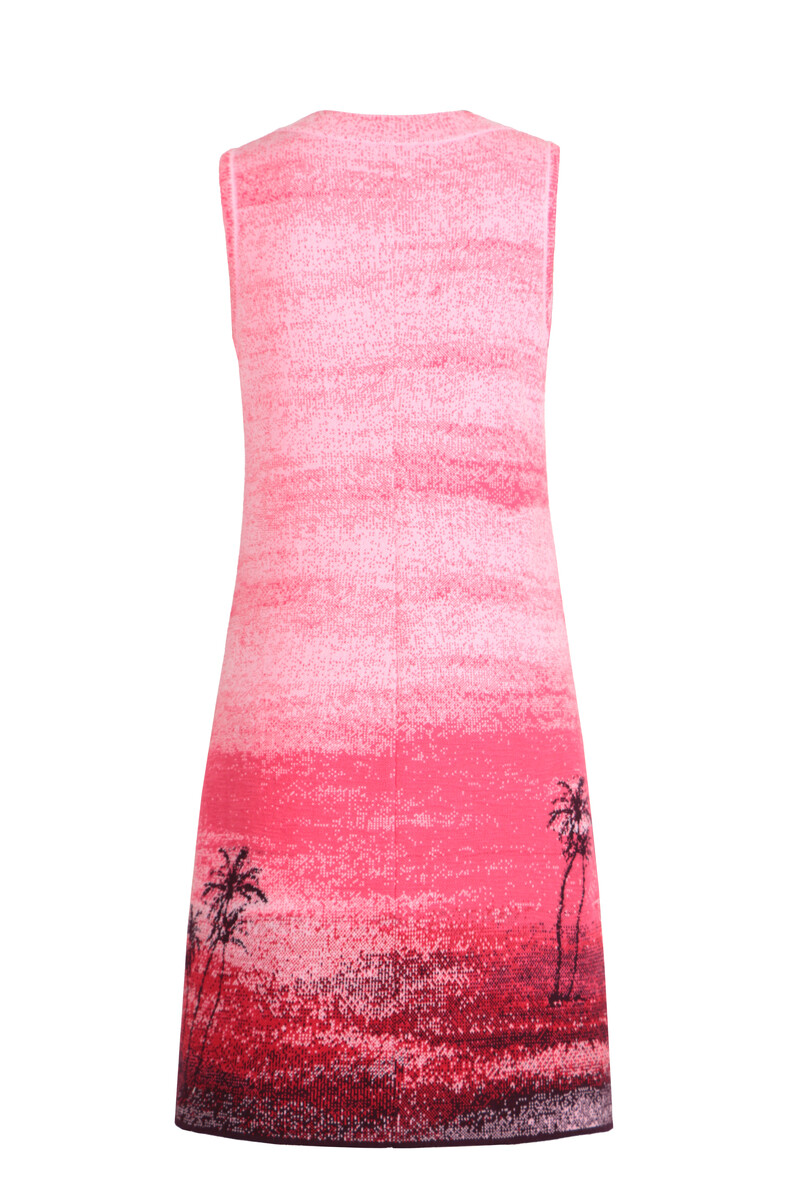 IVKO - Jacquard Dress Urban Sun Pattern Pink | Airy and Elegant Summer Dress