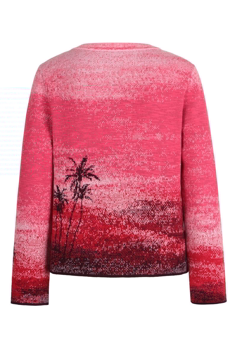 IVKO - Jacquard Cardigan Urban Sun Pattern Pink | Luchtig en Elegant Zomervest