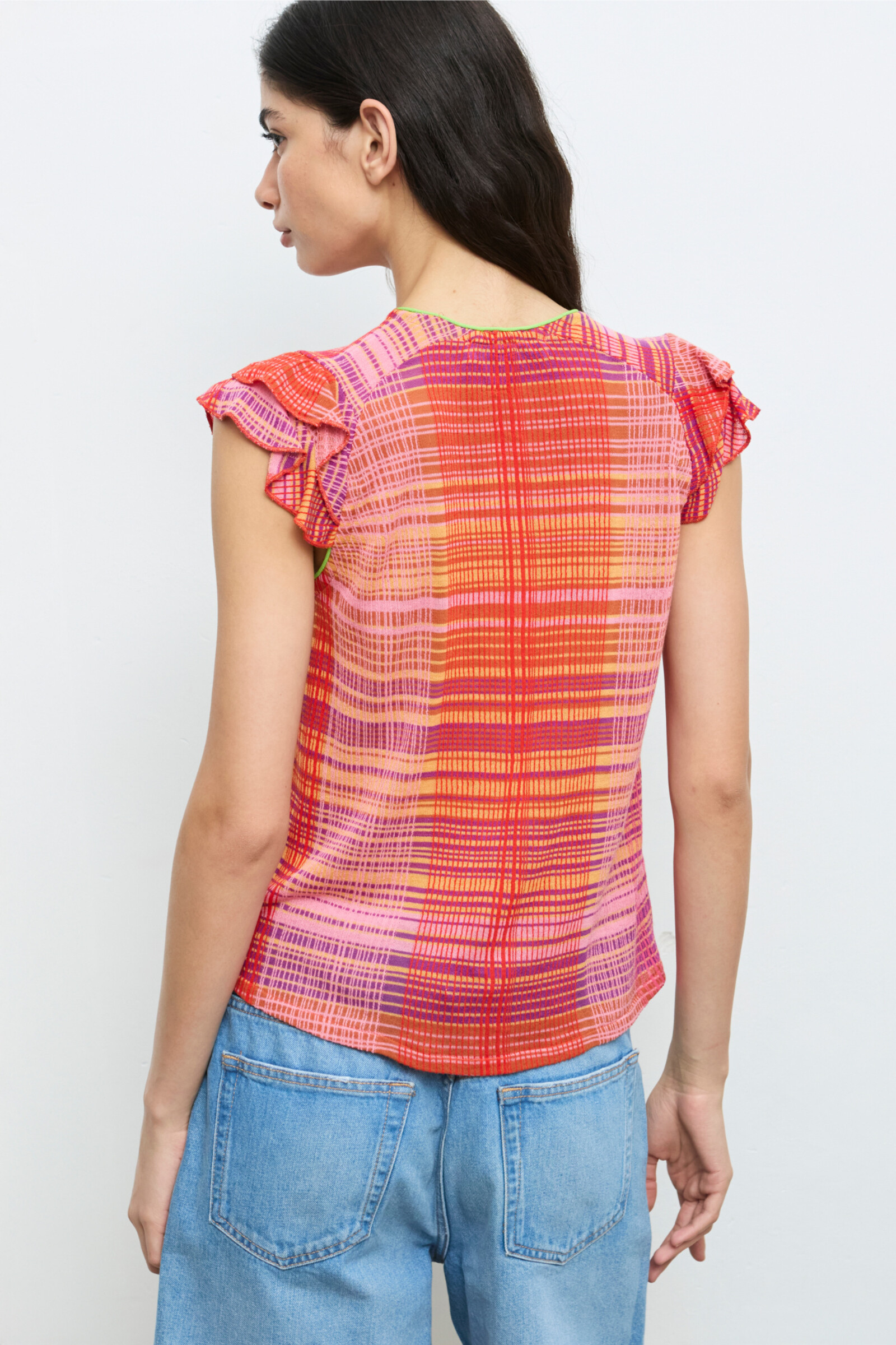 Aldo Martins  Aldo Martins - Shirt Stripes Orange | Oranje Gestreept Shirt van Bamboe en Katoen