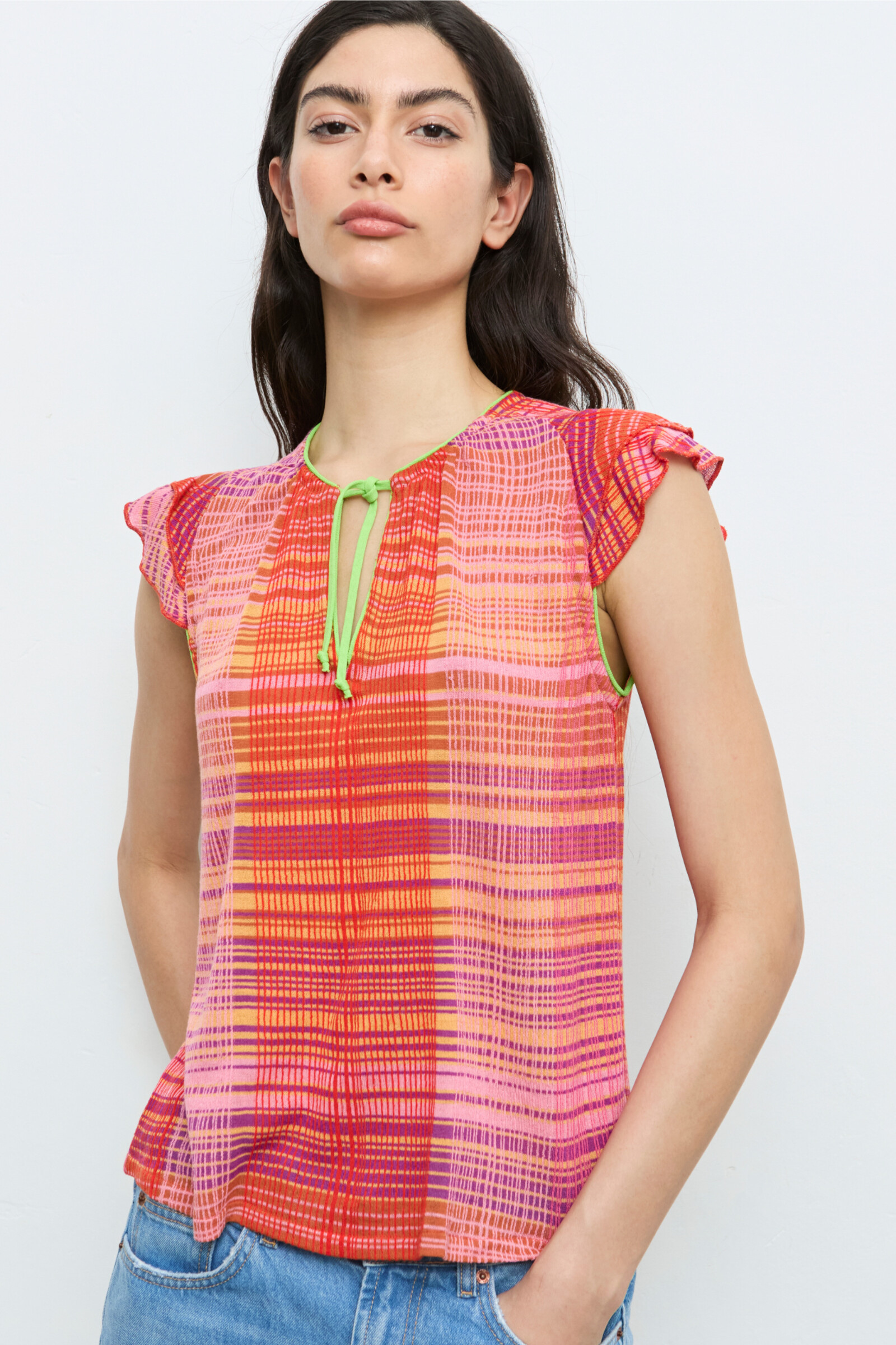 Aldo Martins  Aldo Martins - Shirt Stripes Orange | Oranje Gestreept Shirt van Bamboe en Katoen