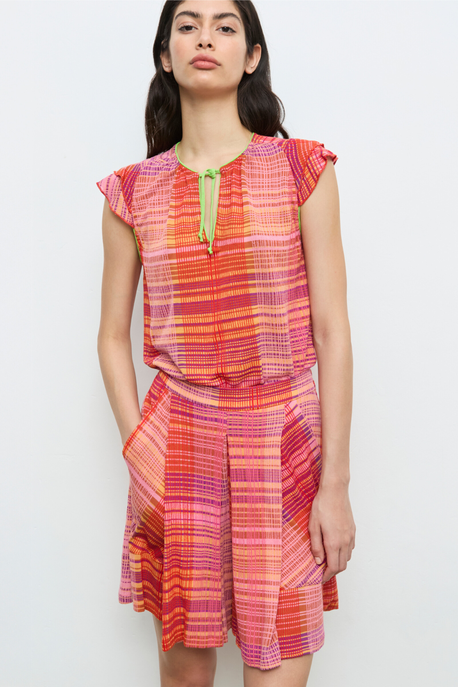 Aldo Martins  Aldo Martins - Shirt Stripes Orange | Shirt Rayé Orange en Bambou et Coton