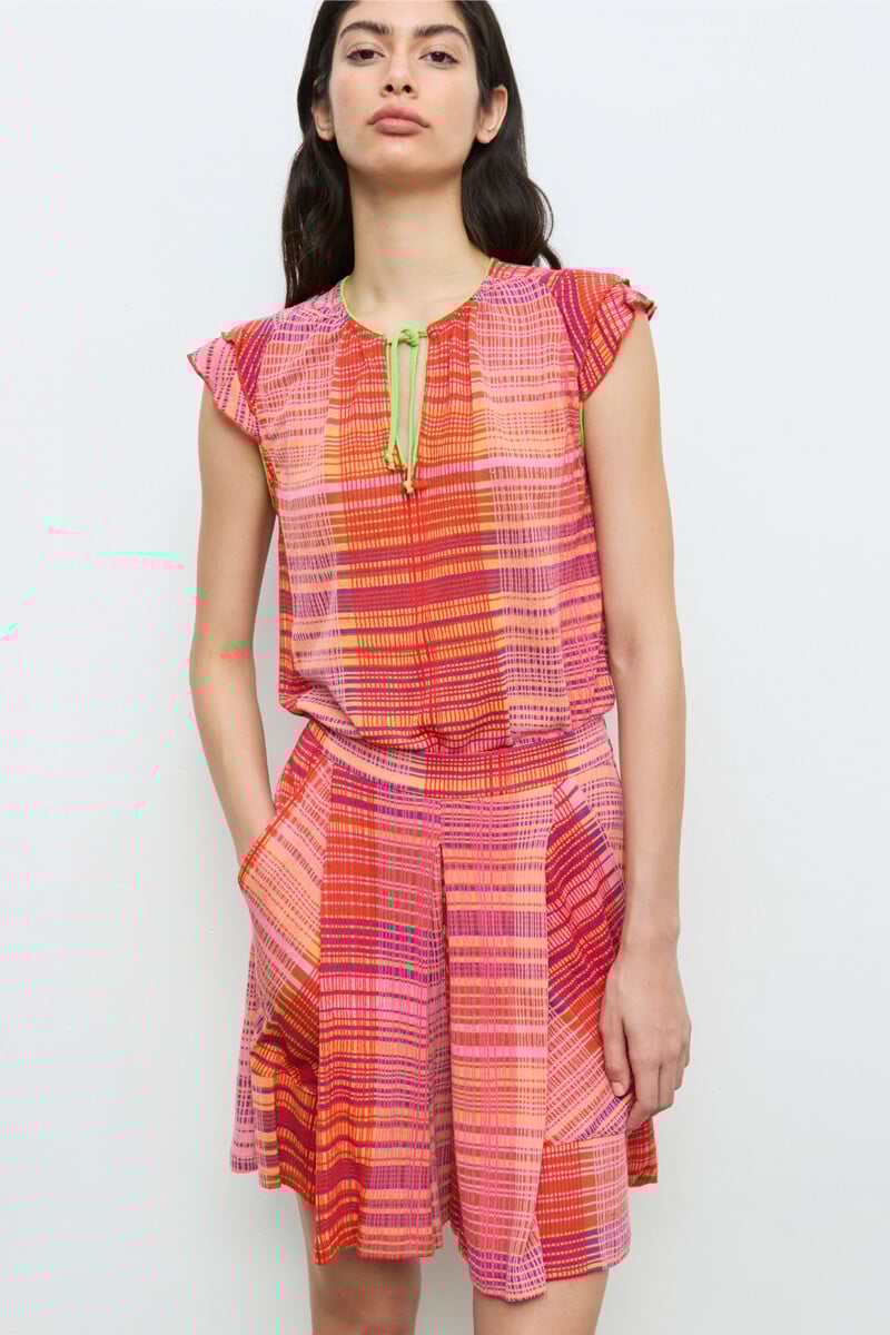 Aldo Martins - Shirt Stripes Orange | Oranje Gestreept Shirt van Bamboe en Katoen