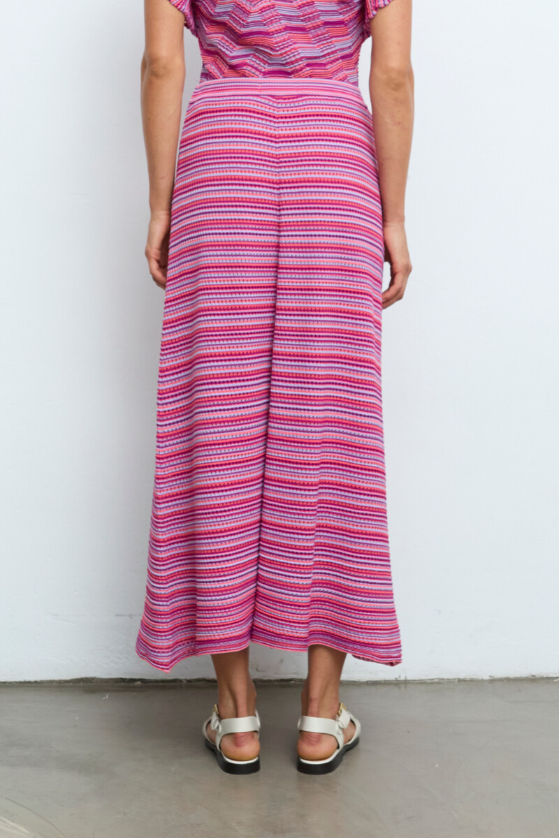 Aldo Martins - Skirt Diagonal Pattern Coral | Magnifieke Rok in Zomerse Tinten