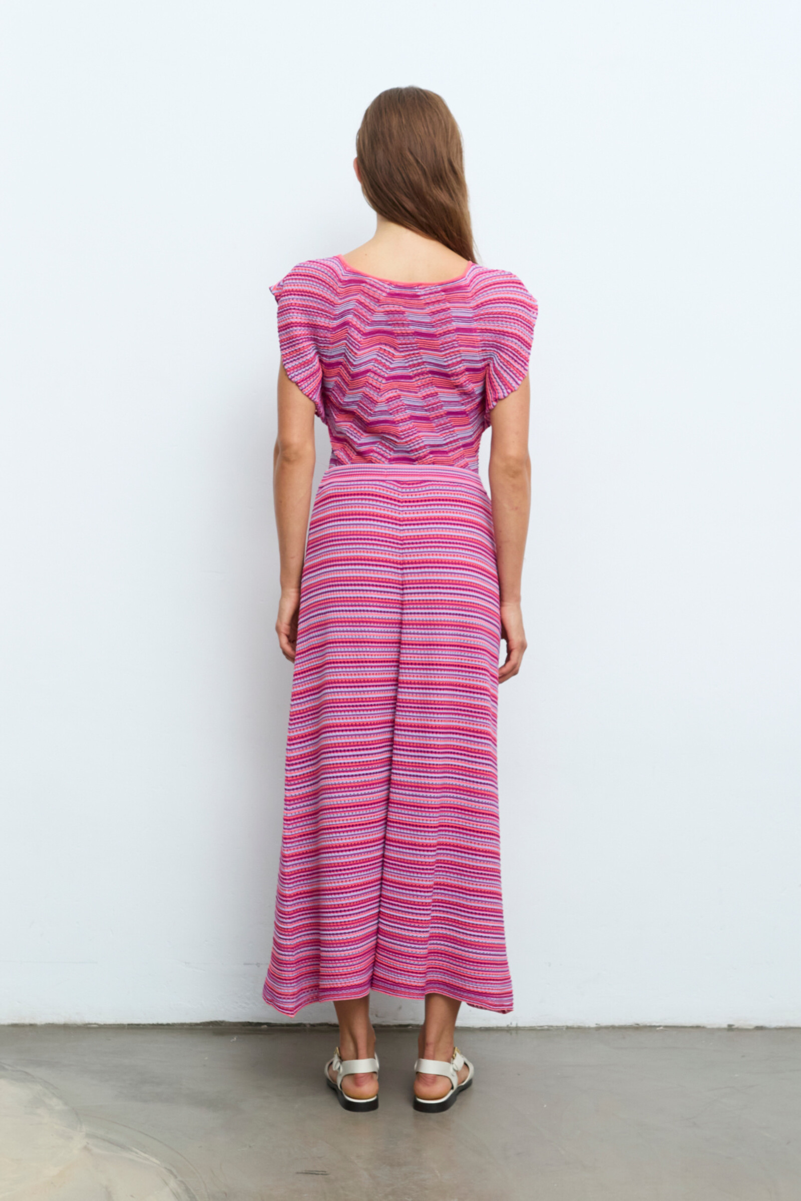 Aldo Martins  Aldo Martins - Skirt Diagonal Pattern Coral | Magnifieke Rok in Zomerse Tinten