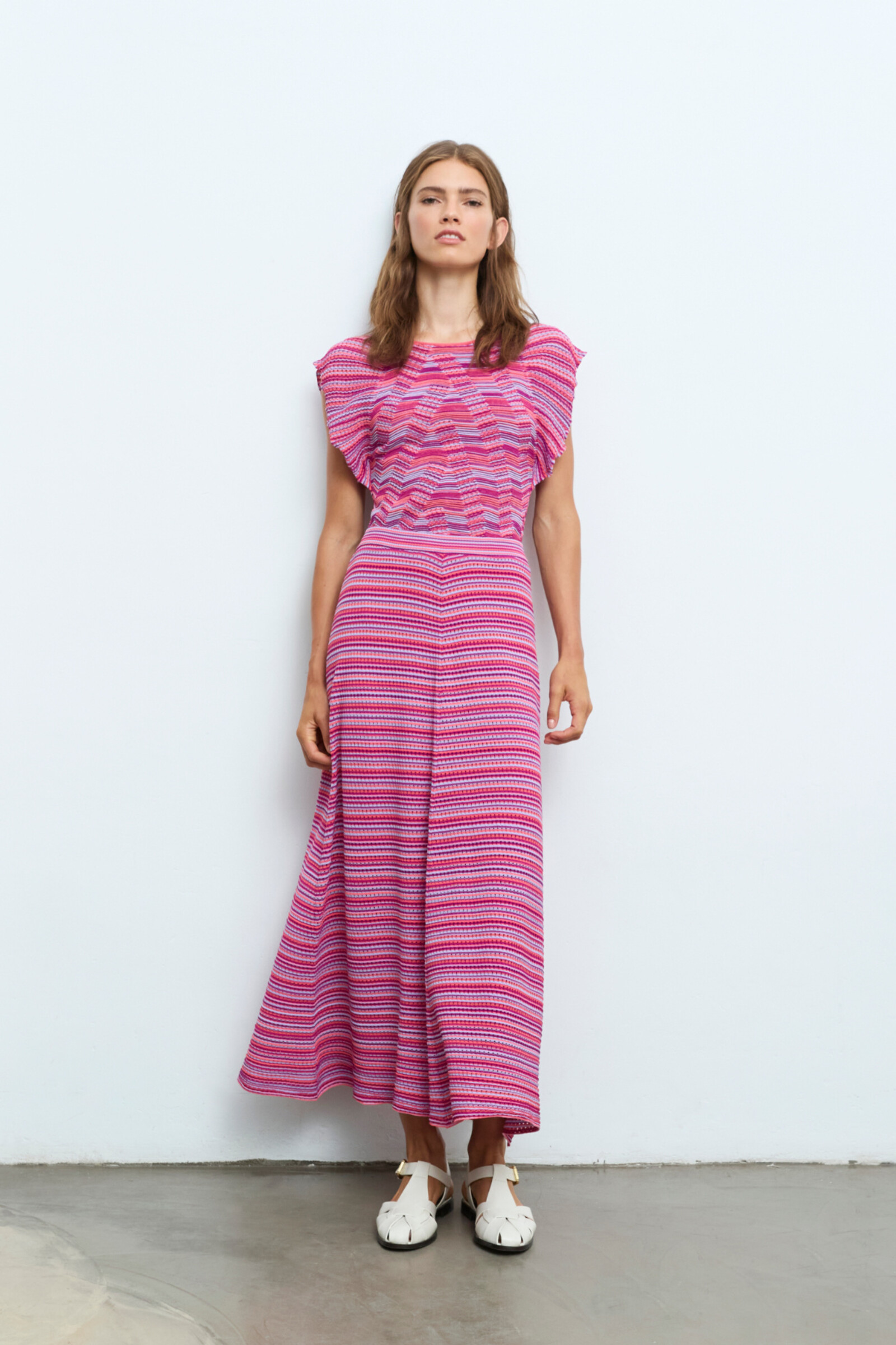 Aldo Martins  Aldo Martins - Skirt Diagonal Pattern Coral | Magnifieke Rok in Zomerse Tinten
