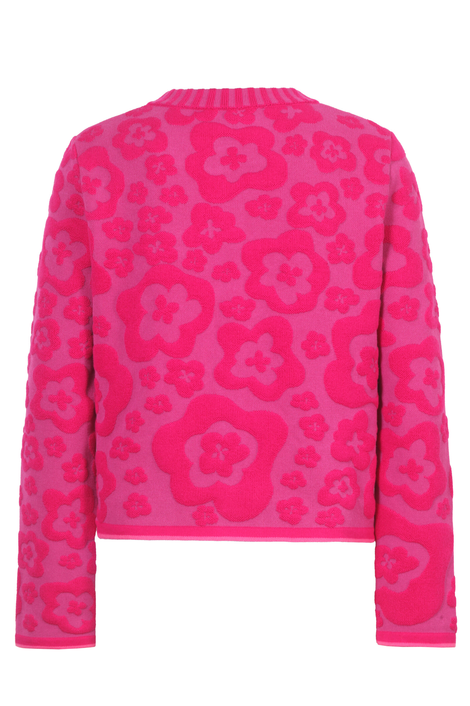 IVKO  Woman IVKO - Cardigan Bloom Relief Magenta | Striking Cardigan with Textured Patterns