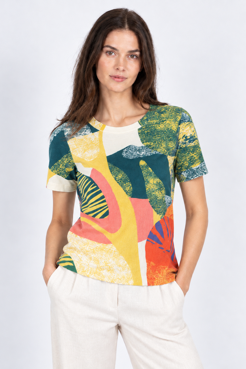 IVKO - Printed Pullover Maximalist Tropics Pattern Yellow