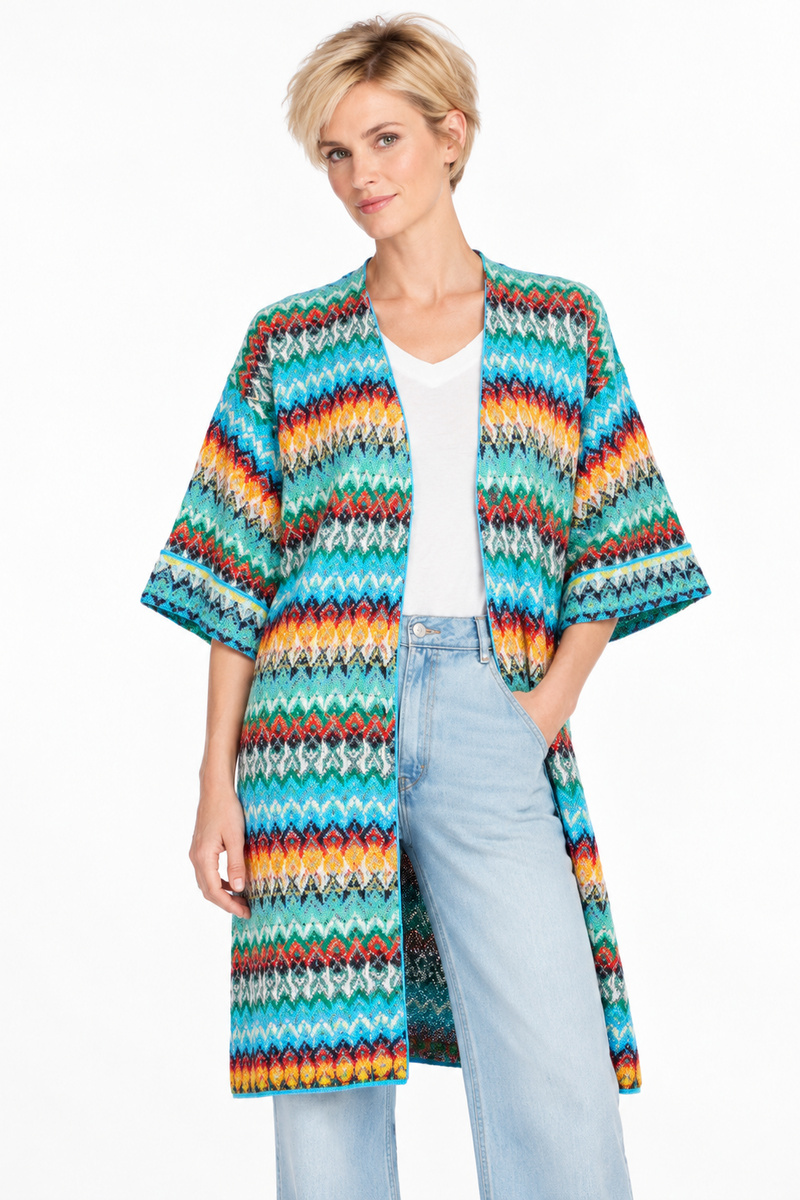 IVKO - Long Coatigan Retro Crochet Pattern Capri