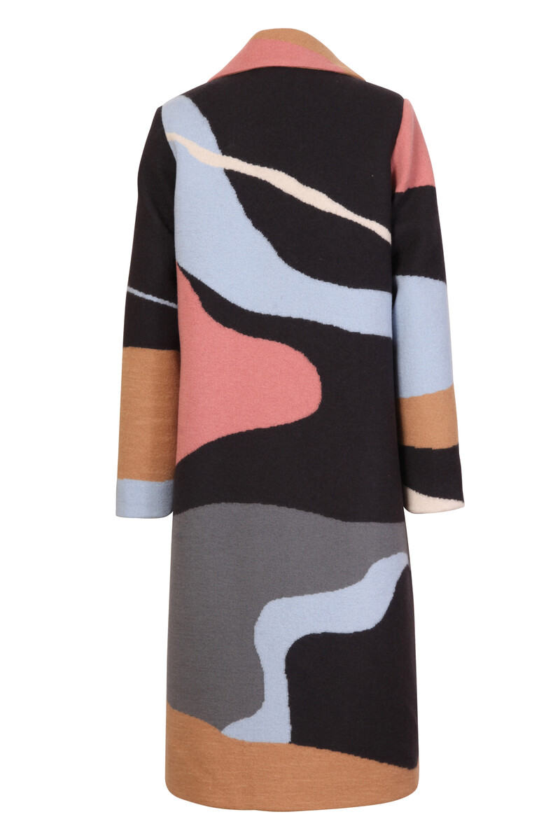 IVKO - Intarsia Coat Fuji Pattern Nougat