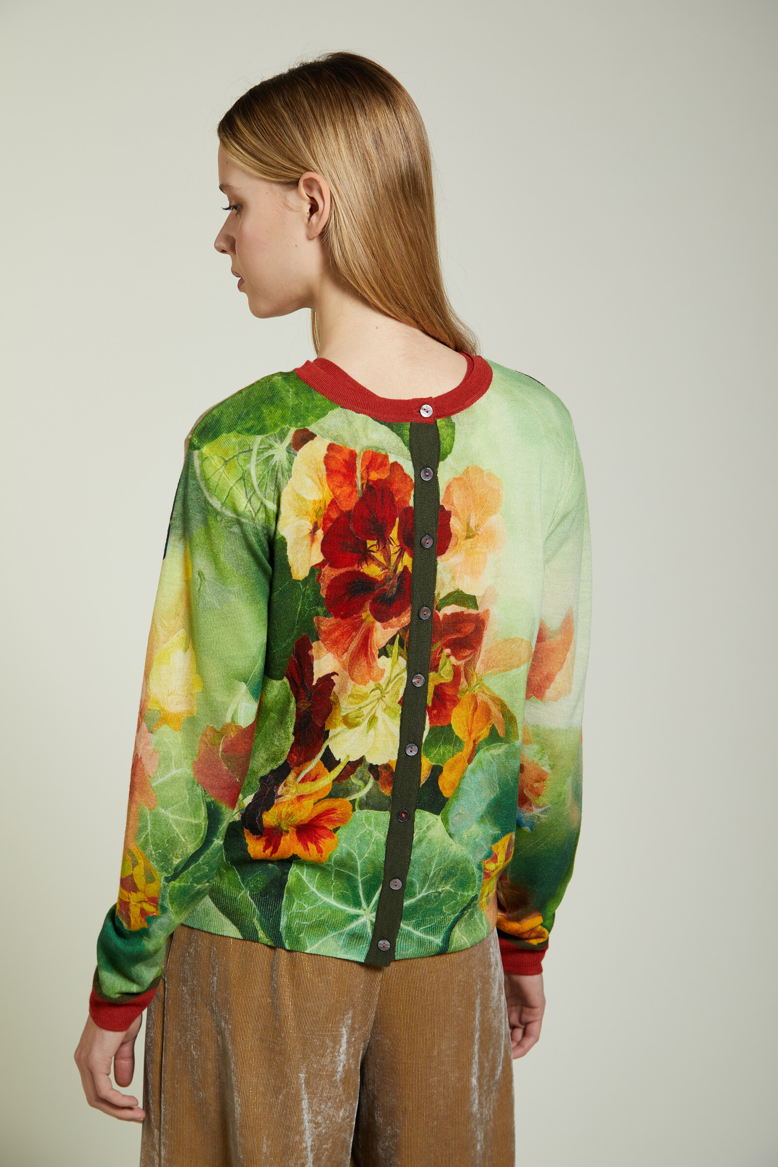 JEi'S JEi'S - Cardigan Painting Print Multicolor | Schilderachtig Vest van 100% Merinowol met Artistieke Motieven