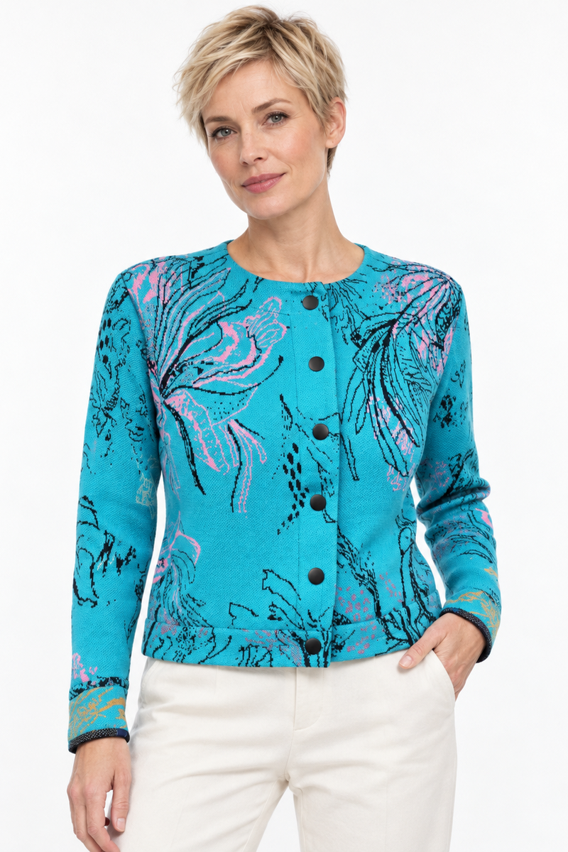 IVKO - Cropped Jacket Seabed Motif Pacific