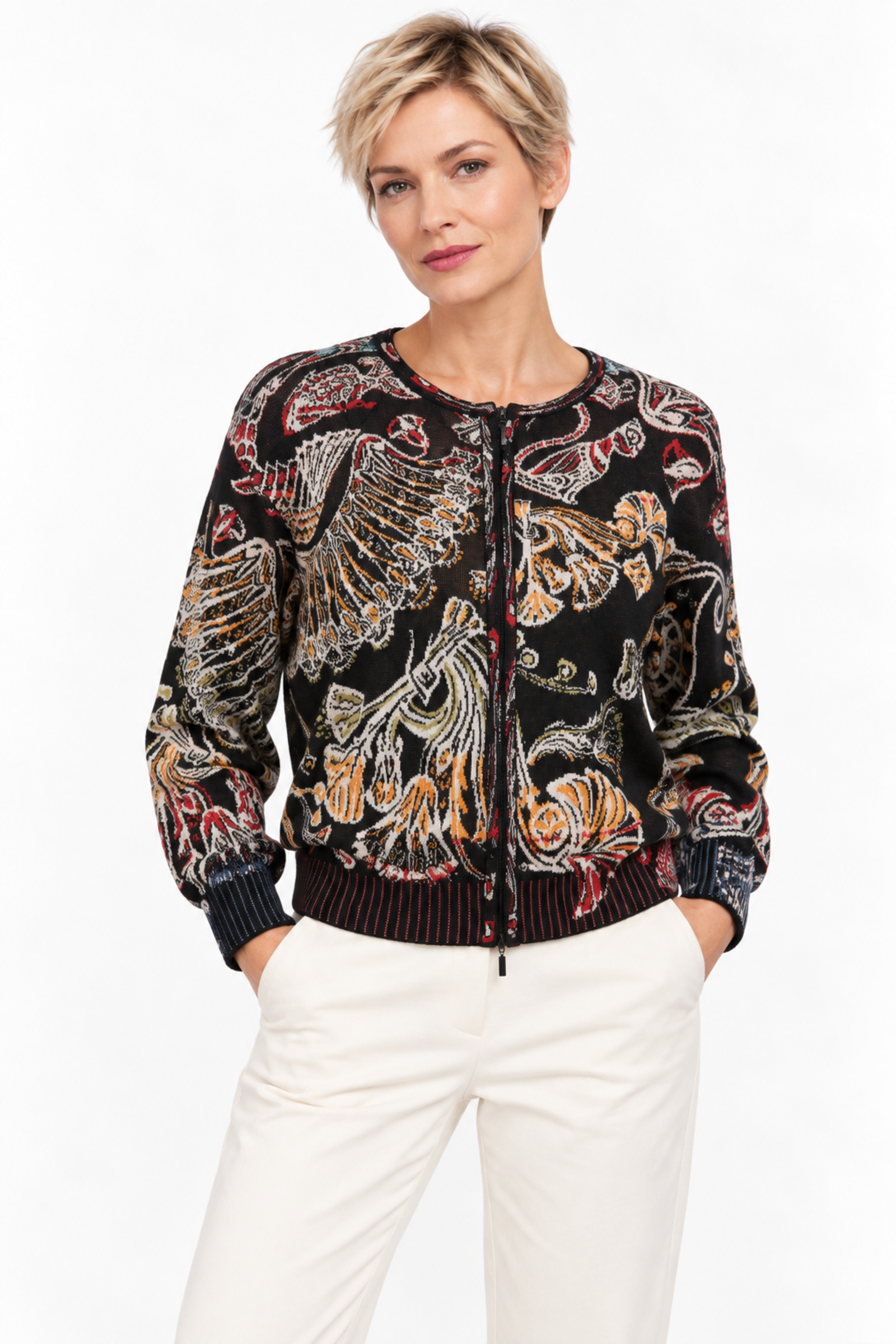 IVKO  Woman IVKO - Bomber Jacket Lotus Motif Black