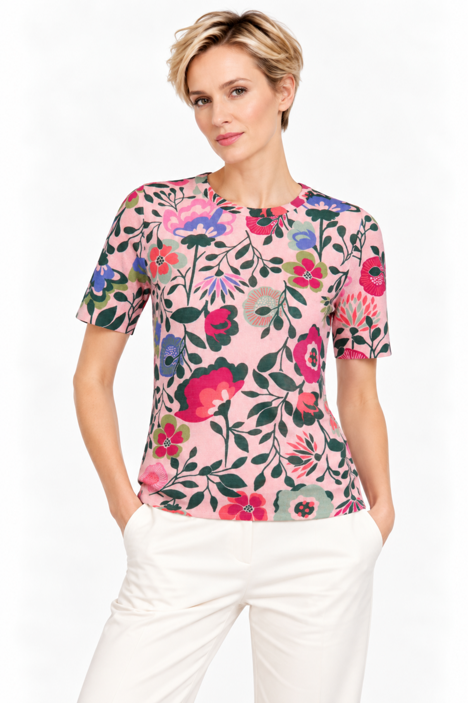 IVKO  Woman IVKO - Pullover Printed Floral Pattern Powder