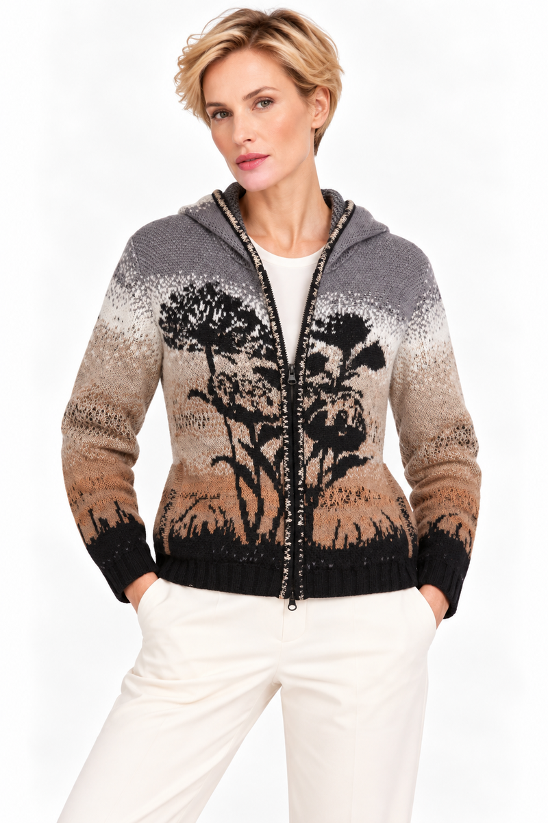 IVKO - Zip Jacket with Hoodie Nougat