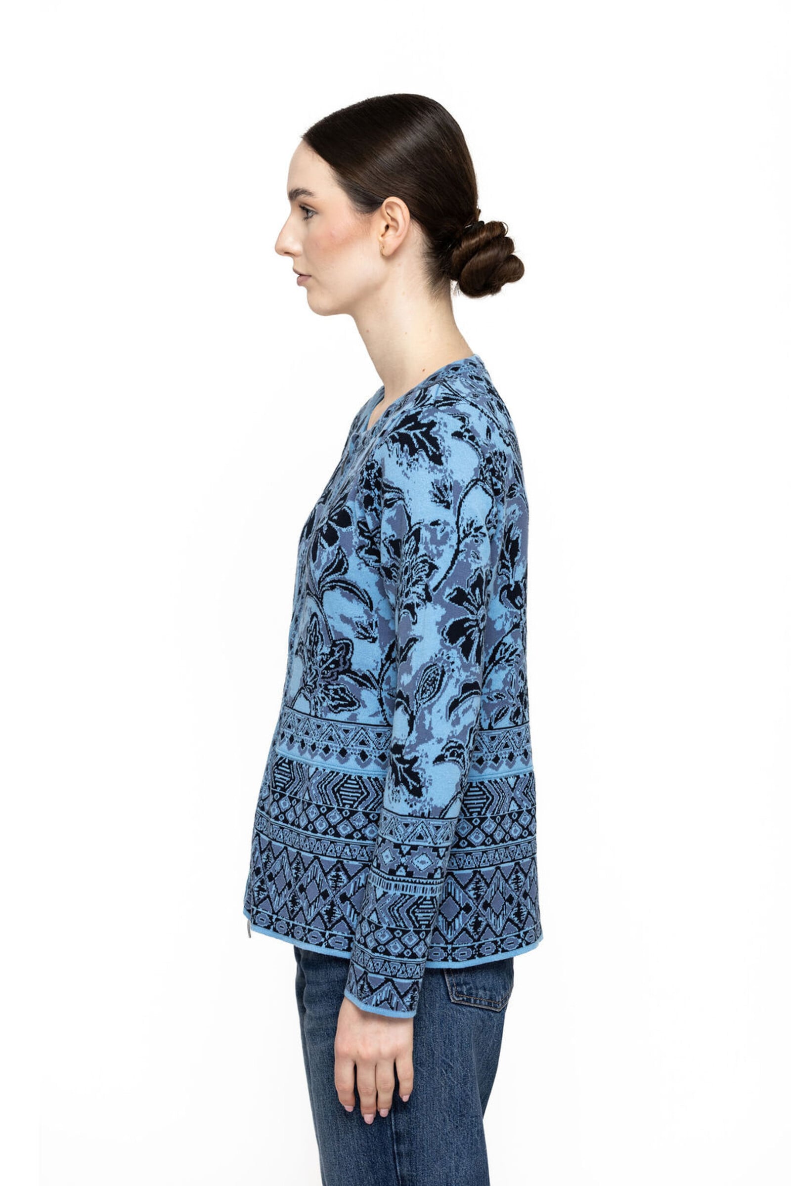 KOOI Knitwear KOOI Knitwear - Cardigan Alisa Blue | Gilet Bleu en 100 % Coton Biologique