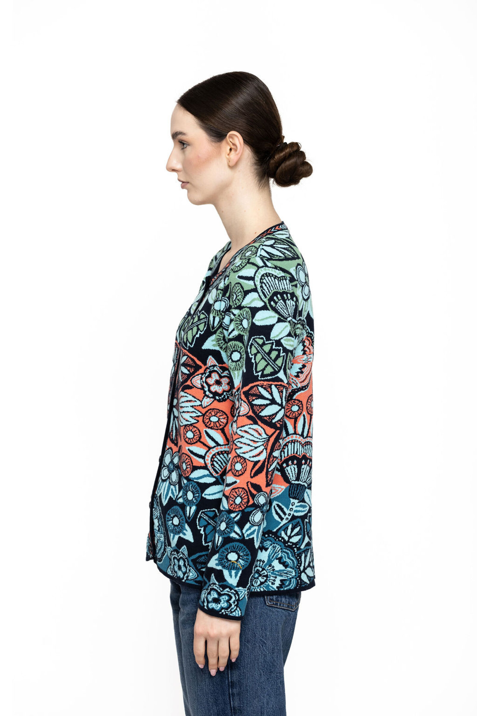 KOOI Knitwear KOOI Knitwear - Cardigan Saga Multicolor | Colourful Cardigan in 100% Organic Cotton