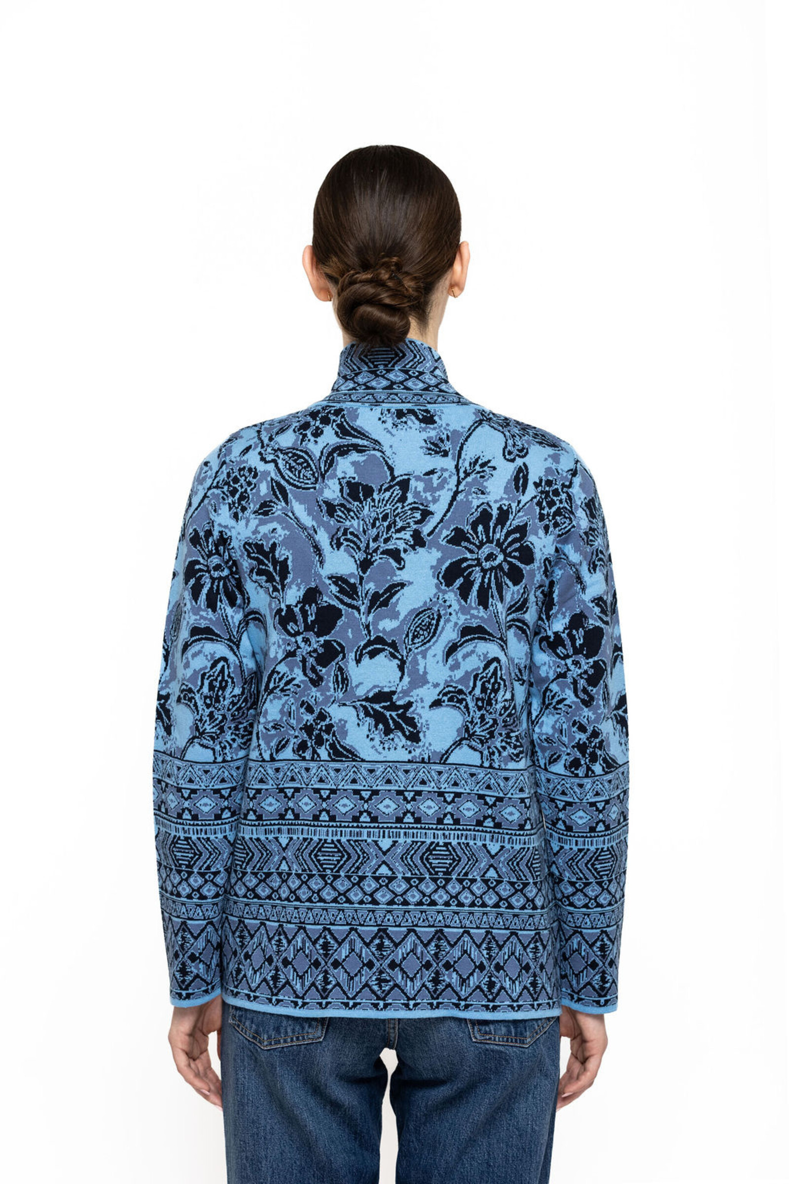 KOOI Knitwear KOOI Knitwear - Jacket Kloe Blue | Blauw Jasje van 100% Biologisch Katoen