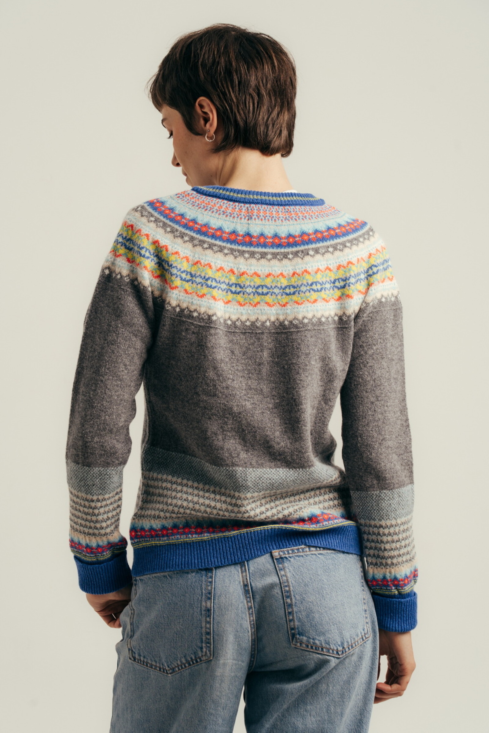 Eribé Eribé - Alpine Cardigan Charm | Graue Strickjacke aus 96% Weicher Merinowolle und 4% Angorawolle