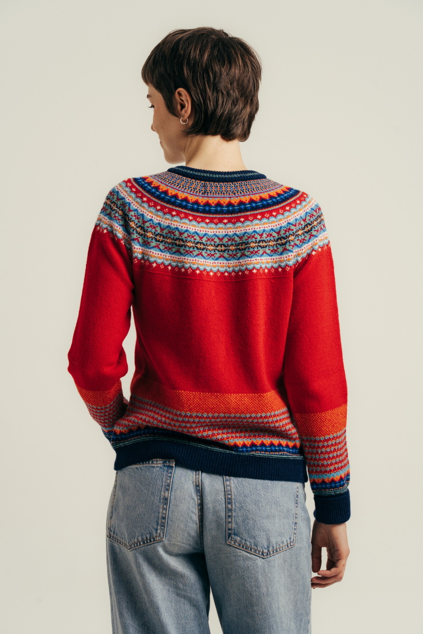 Eribé Eribé - Alpine Cardigan Cherry | Rote Strickjacke aus 96% Weicher Merinowolle und 4% Angorawolle
