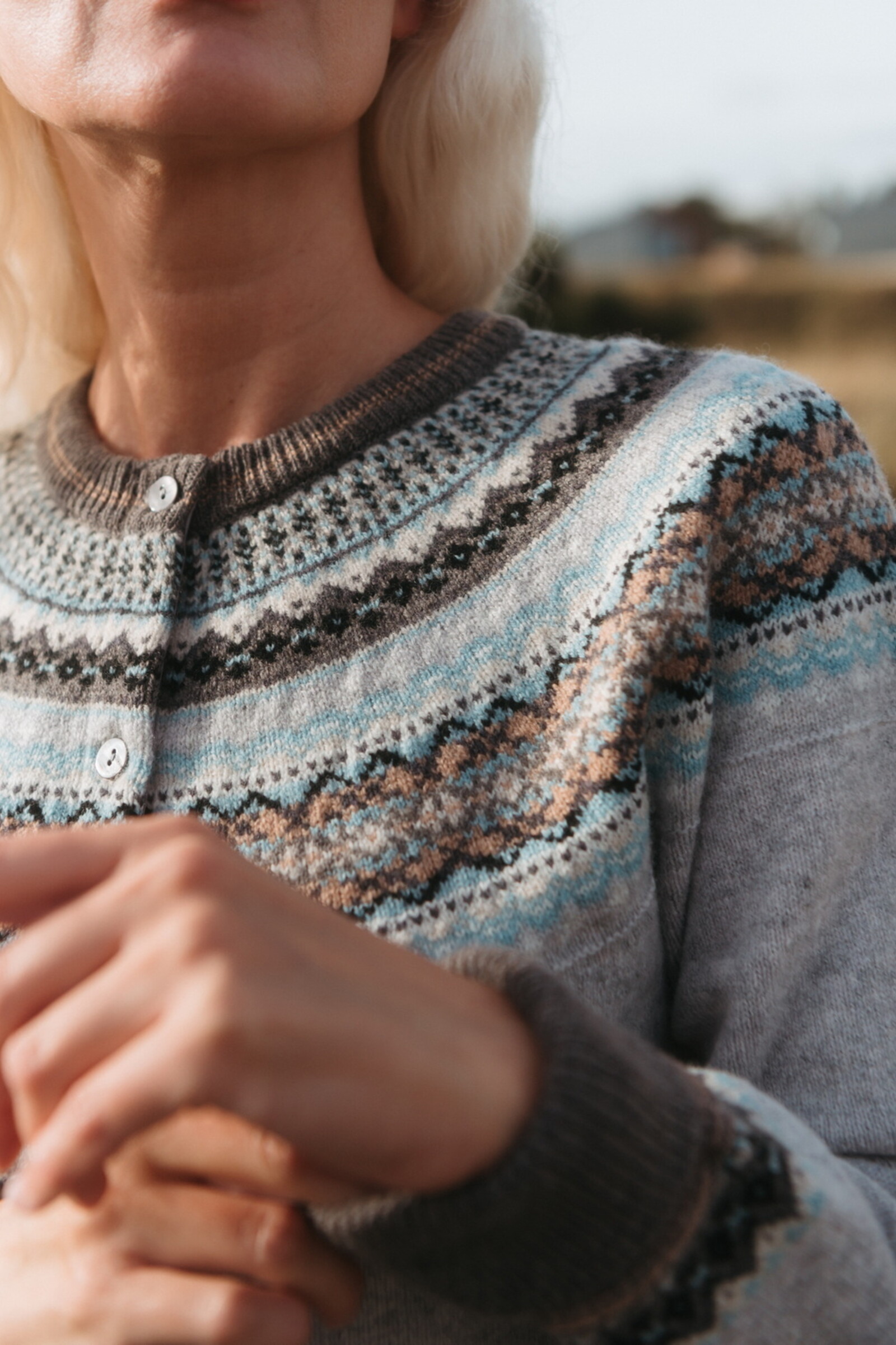 Eribé Eribé - Alpine Cardigan Grace | Grijs Vest van 96% Zachte Merinowol en 4% Angorawol