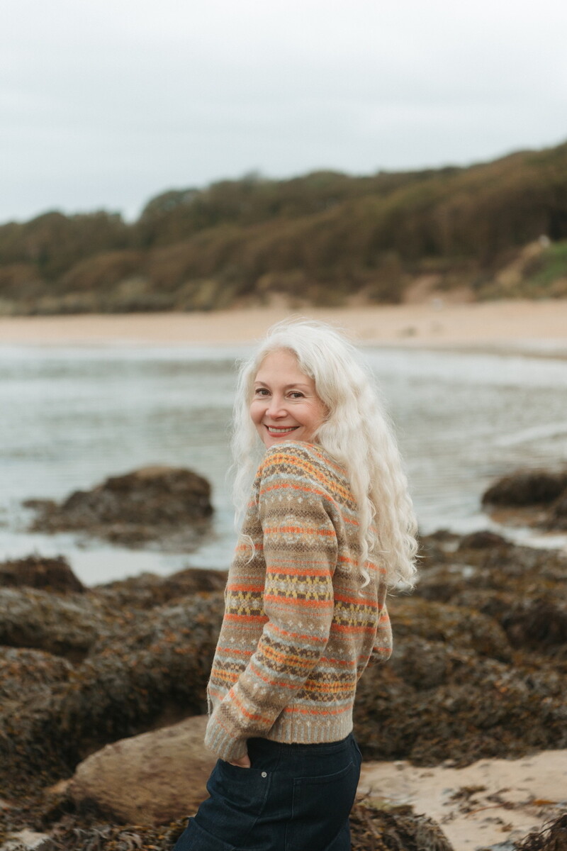 Eribé - Westray Cardigan Huntley | Beige Vest van 100% Shetlandwol
