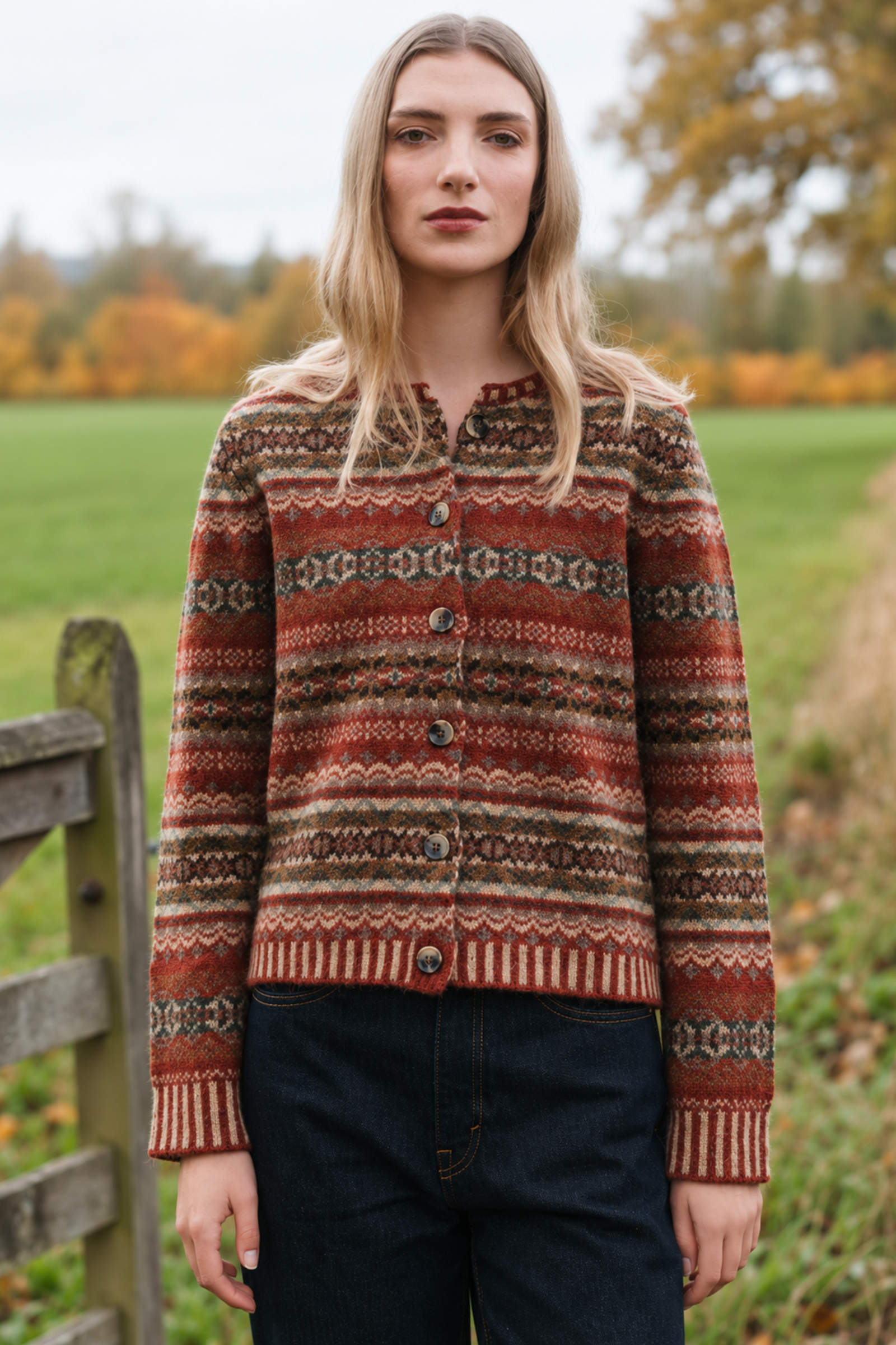 Eribé Eribé - Westray Cardigan Ferris | Braune Strickjacke aus 100 % Shetlandwolle