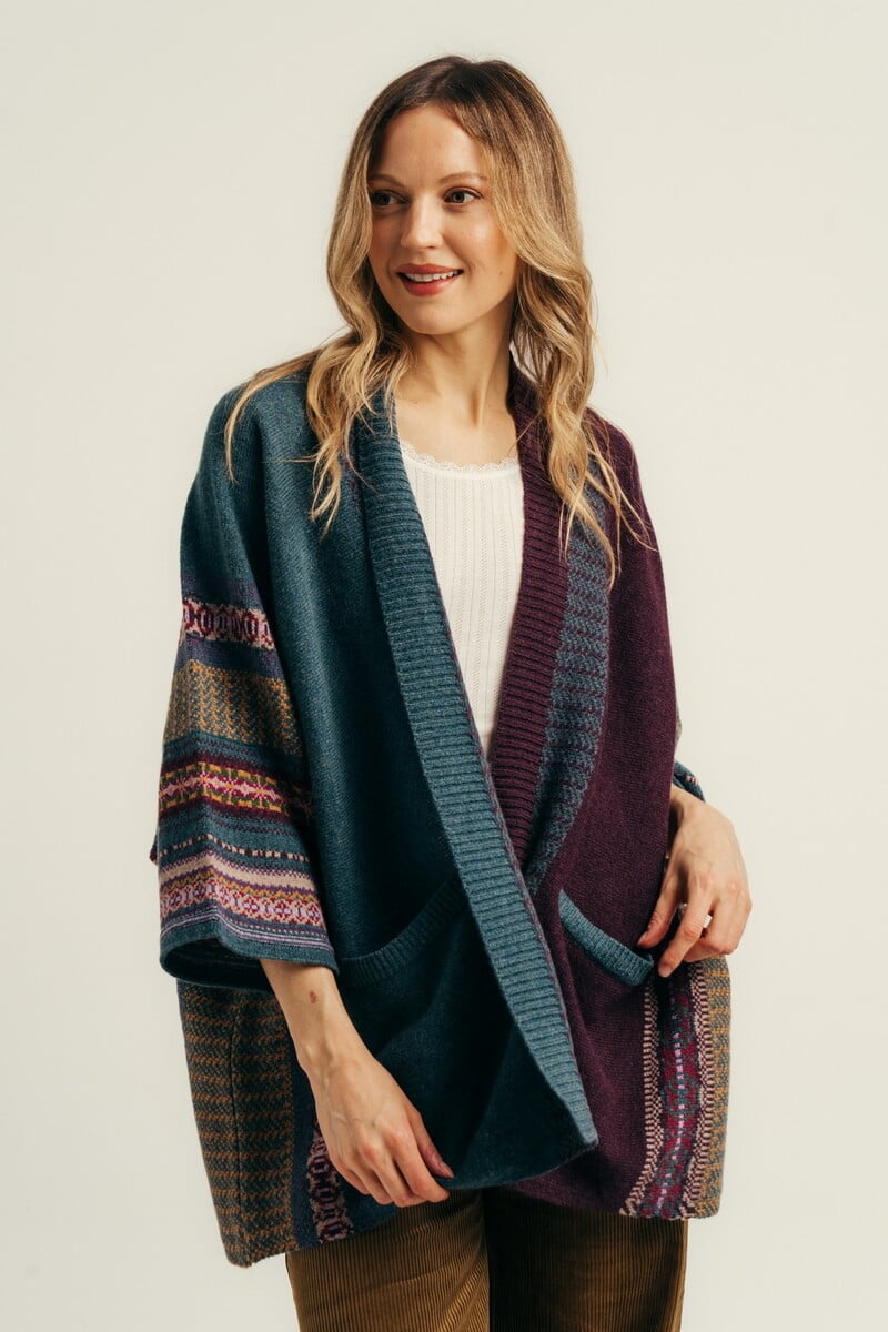 Eribé - Montrose Blanket Coat Hunter | Versatile Cardigan in 100% Merino Lambswool