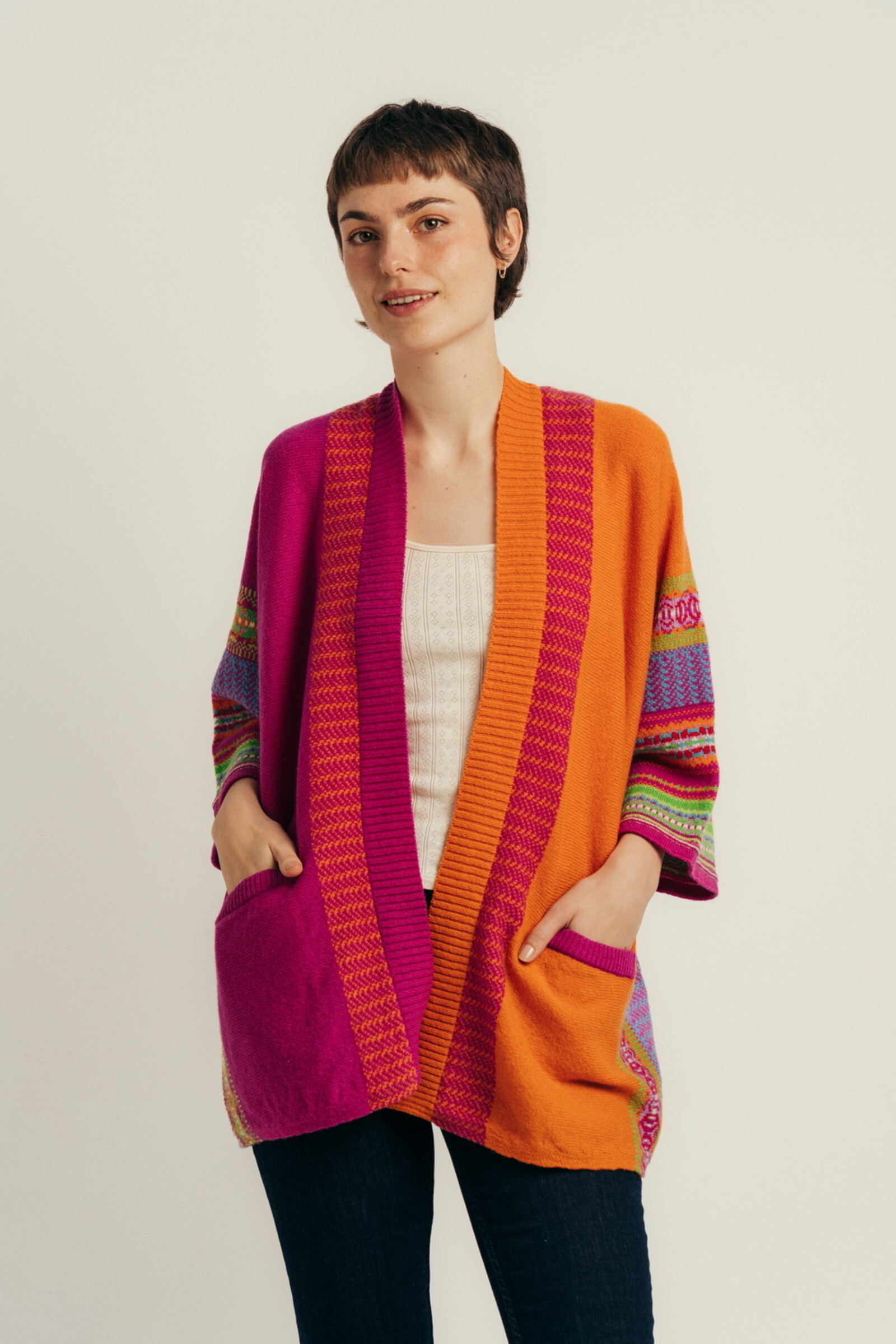 Eribé Eribé - Montrose Blanket Coat Starburst | Vielseitige Strickjacke aus 100% Merino-Lammwolle
