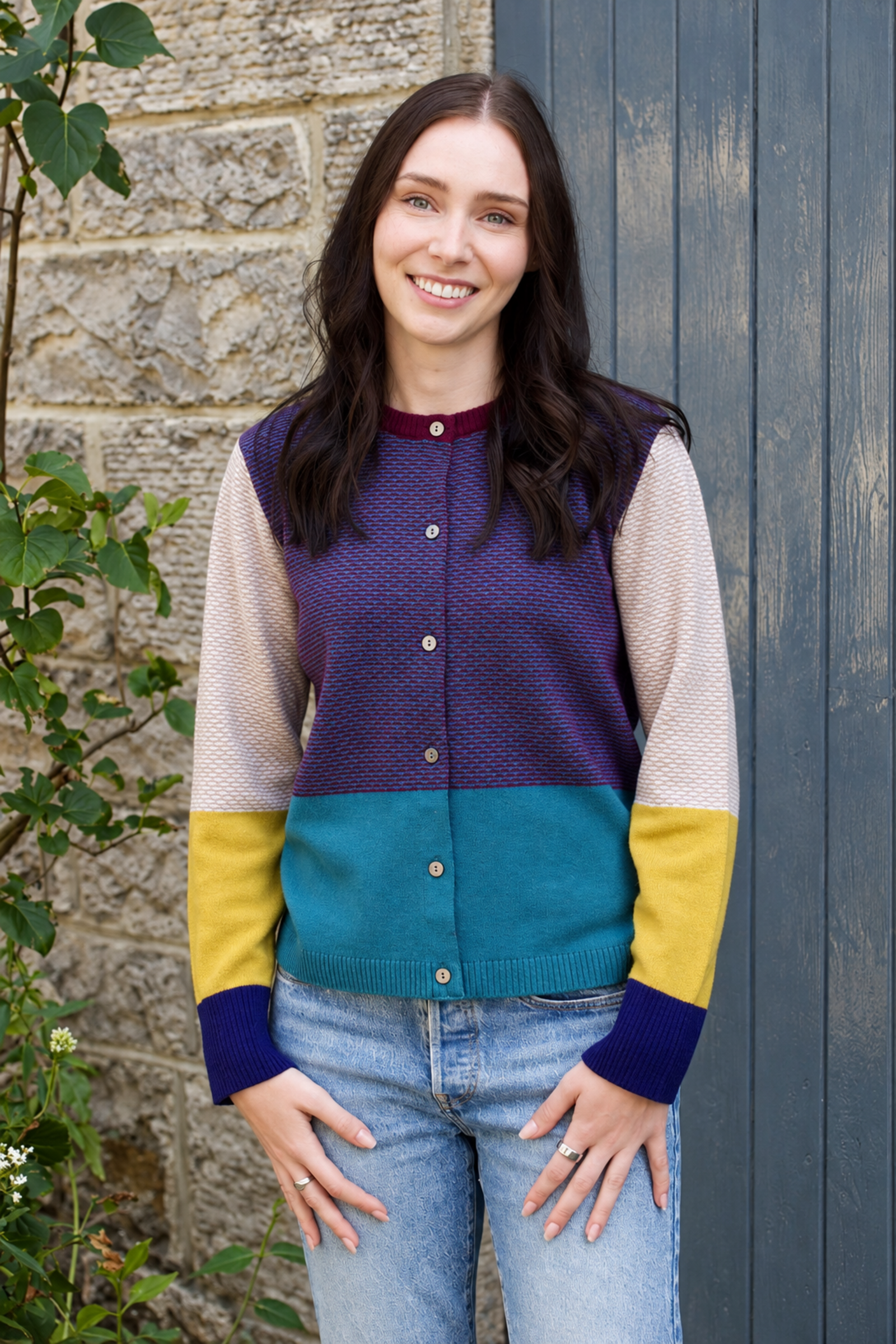 Eribé Eribé Melrose Tweed Cardigan Muir |  Harmonious Cardigan 100% Extra Fine Merino Wool