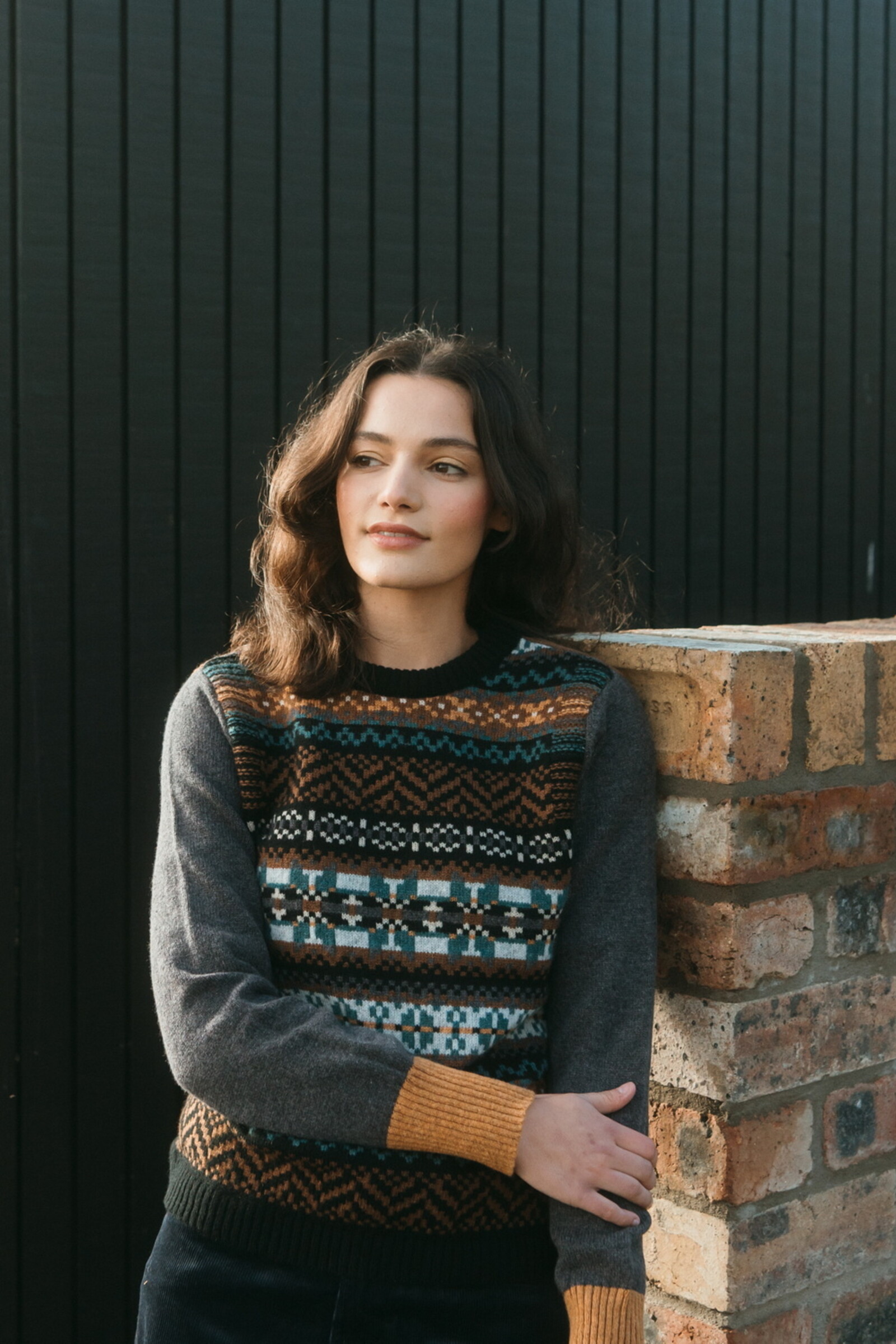 Eribé Eribé - Stobo Graffiti Sweater Birlie | Wärmender und Weicher Wende-Pullover aus 100 % Merino-Lammwolle