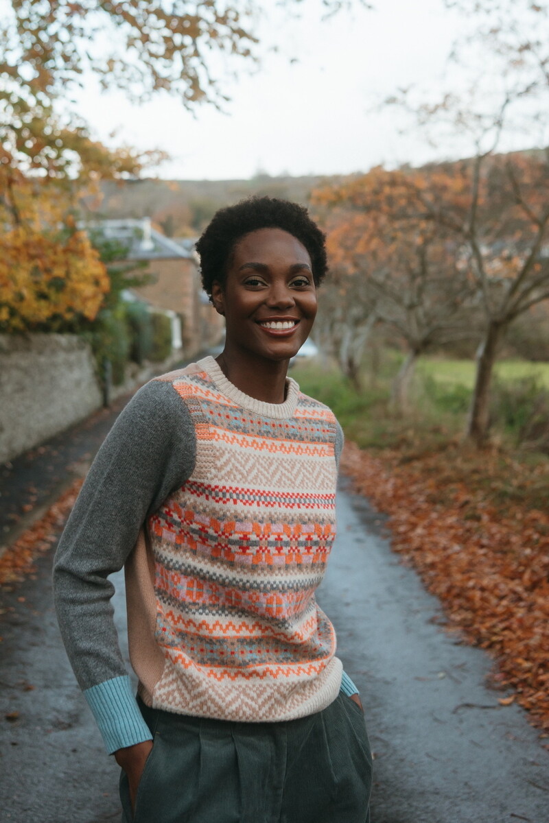 Eribé - Stobo Graffiti Sweater Dapper | Warme en Zachte Reversible Trui van 100% Merino Lamswol