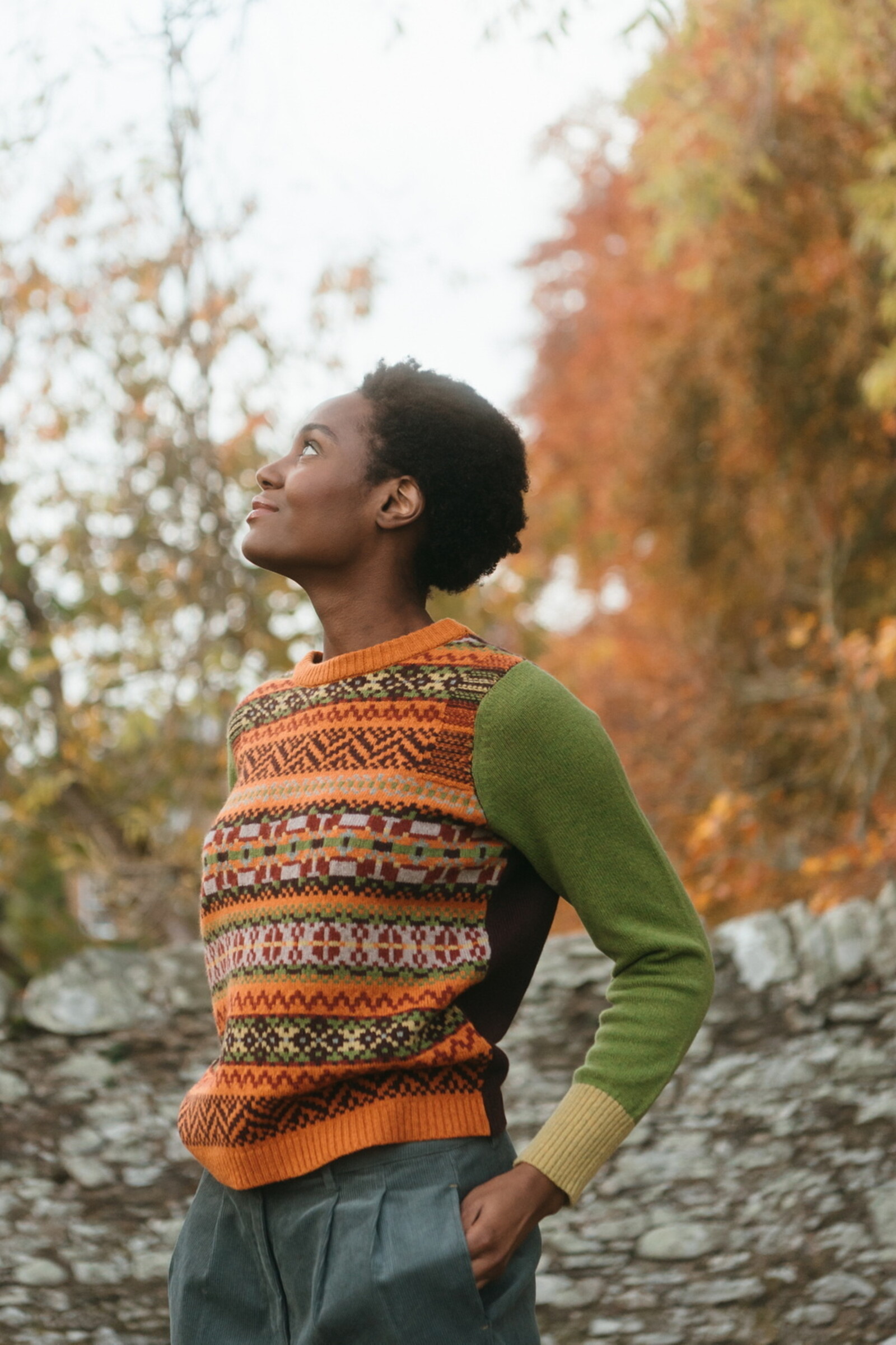 Eribé Eribé - Stobo Graffiti Sweater Coorie | Warme en Zachte Reversible Trui van 100% Merino Lamswol
