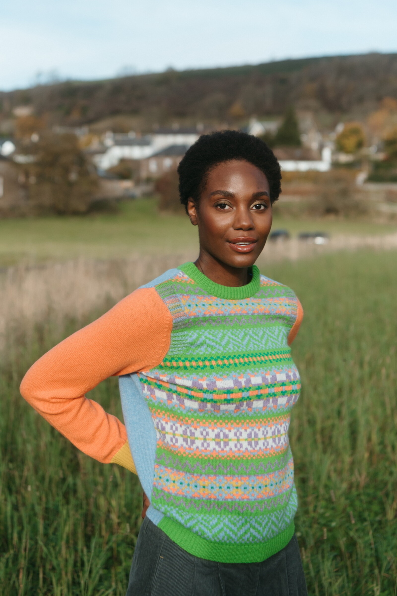 Eribé Eribé - Stobo Graffiti Sweater Braw | Warme en Zachte Reversible Trui van 100% Merino Lamswol
