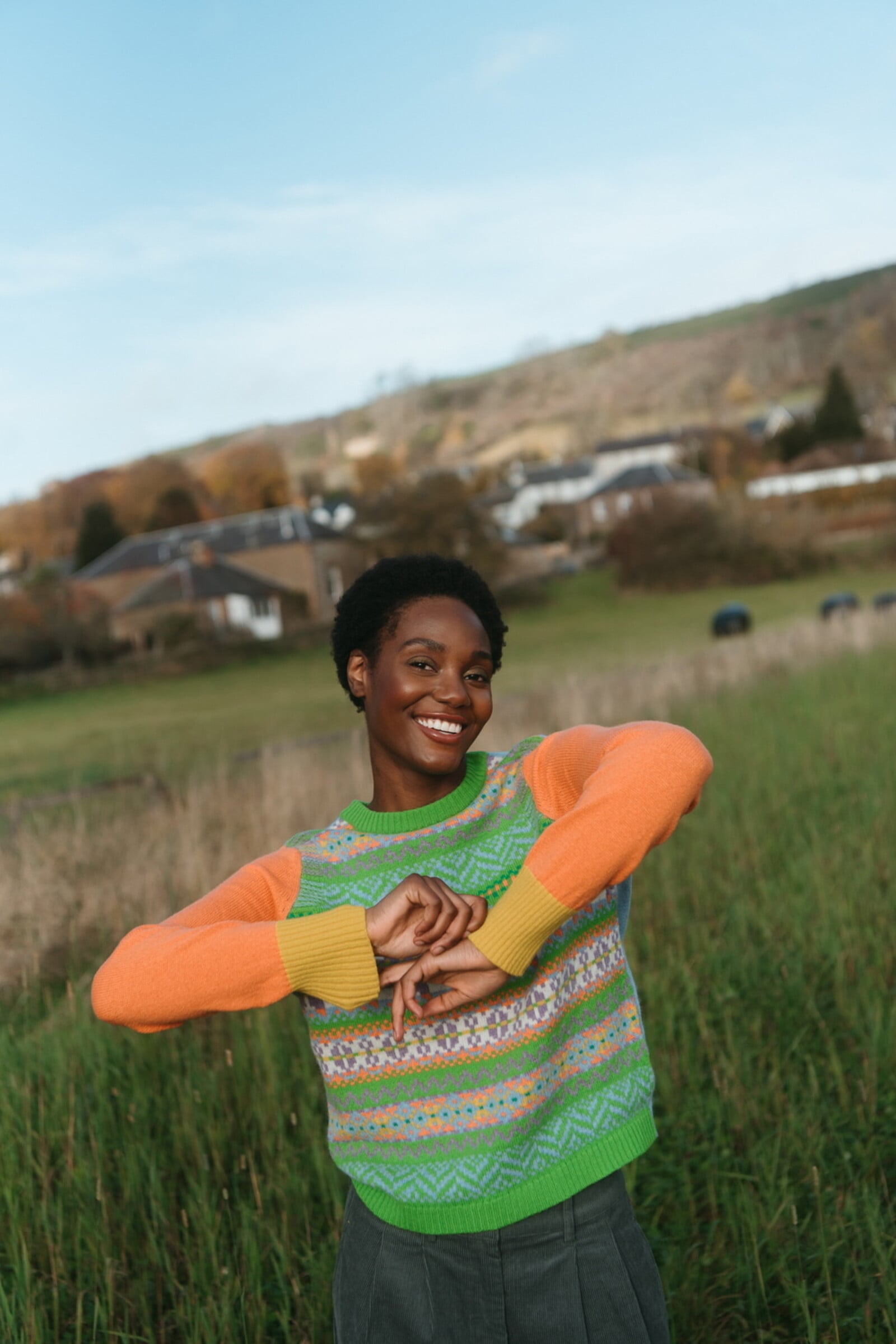 Eribé Eribé - Stobo Graffiti Sweater Braw | Warm and Soft Reversible Sweater in 100% Merino Lambswool
