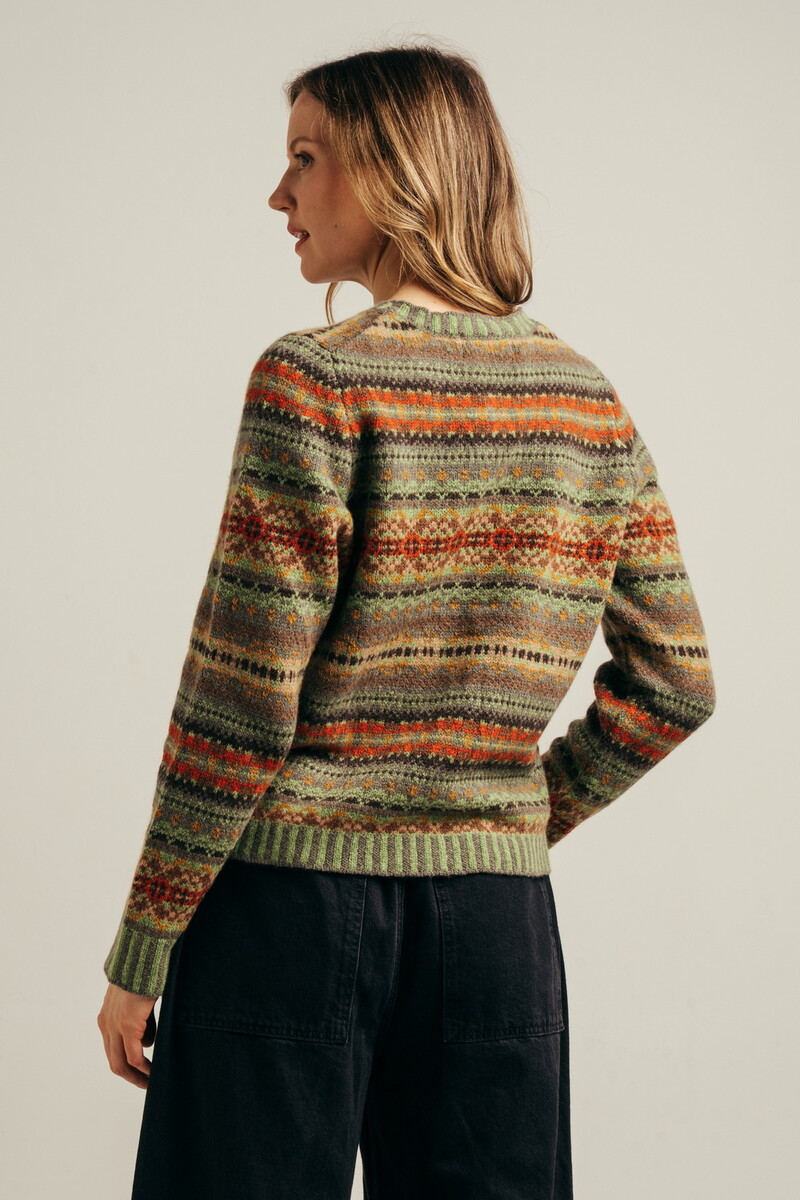 Eribé - Kinross Cardigan Pistachio | Cardigan in 100% Superfine RWS Merino Lambswool – Feels like Cashmere
