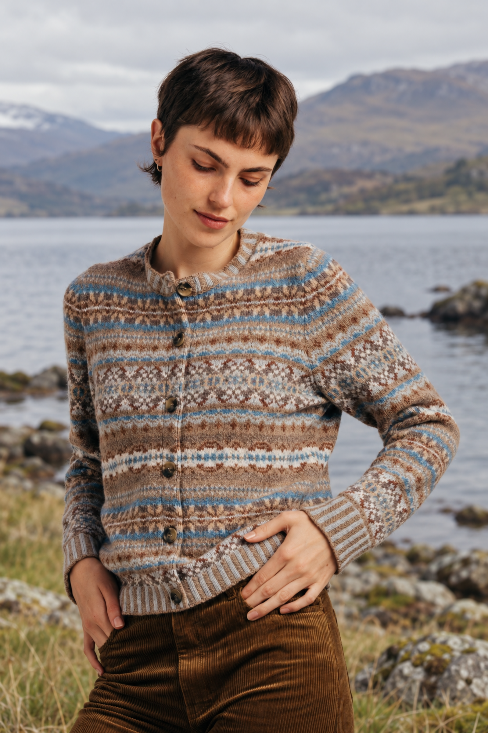 Eribé Eribé - Kinross Cardigan Latte | Vest van 100% Superfijne RWS Merino Lamswol – Voelt aan als Kasjmier
