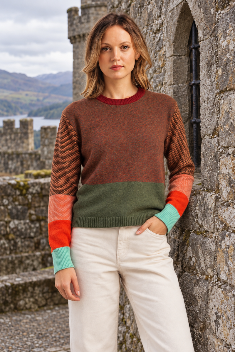Eribé Melrose Tweed Sweater Dundee |  Pull Puissant en 100% Extra Fine Laine Mérinos