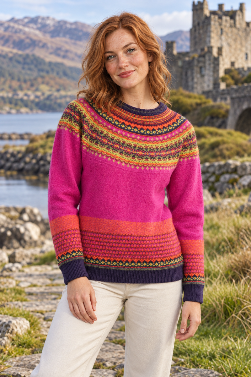Eribé Alpine Sweater Jazz |  Warm and Soft Sweater in Pink Shades