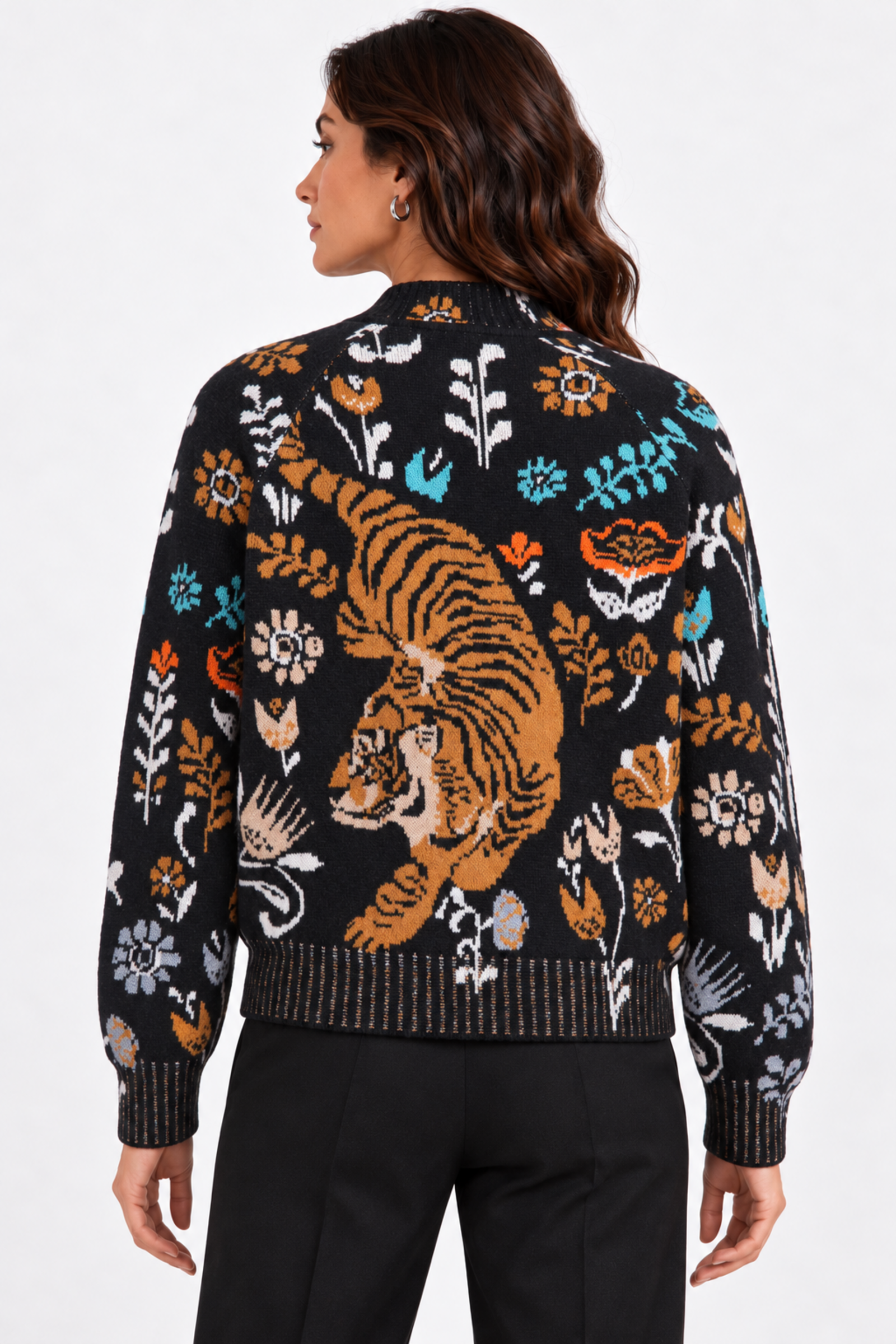 IVKO  Woman IVKO - Zip Jacket Feral Grace Black | Striking and Colourful Jacket with Tiger Print