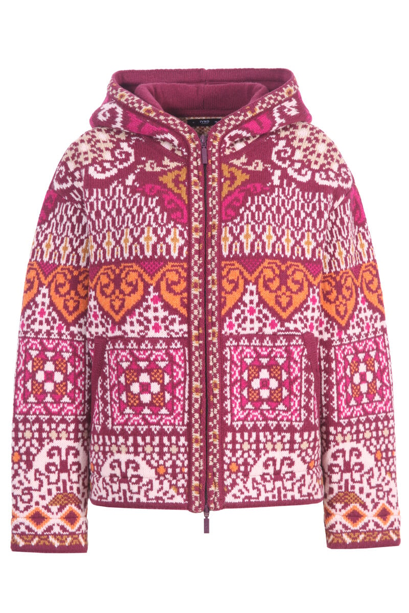 IVKO - Hip Jacket Azulejo Cherry | Stunning Jacket with Portuguese Motifs