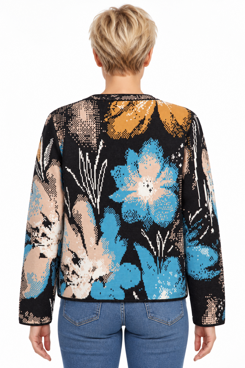 IVKO - Cardigan Petal for Armor Black | Exklusive Strickjacke  aus 100 % Baumwolle, Winter-Must-Have