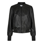 Co'couture Phoebe leather bomber Black
