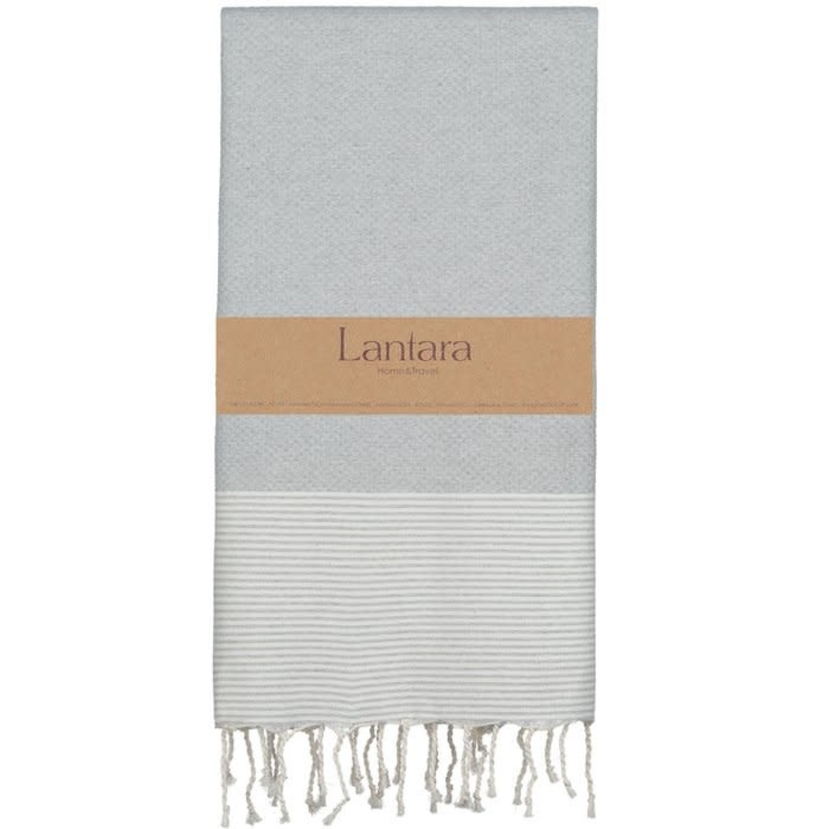 Hammam towel fouta waffle stripes Light Gray