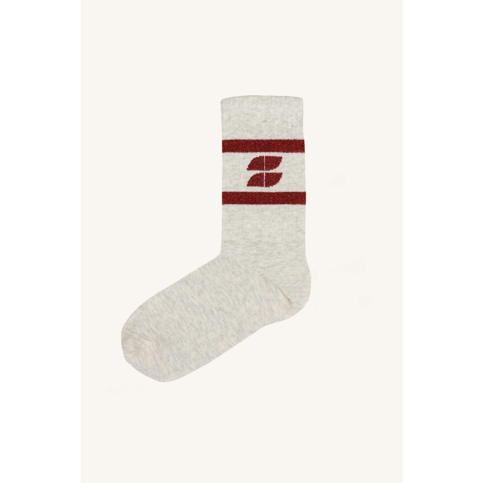 By-Bar Logo sock Grey melee - Wine