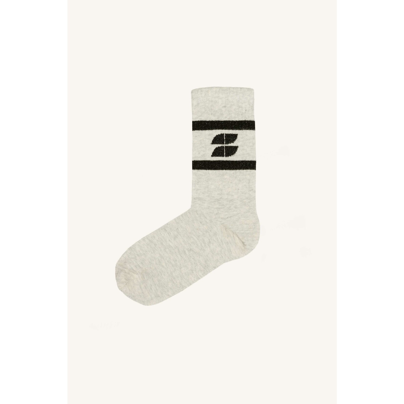 By-Bar Logo sock Grey melee - Black