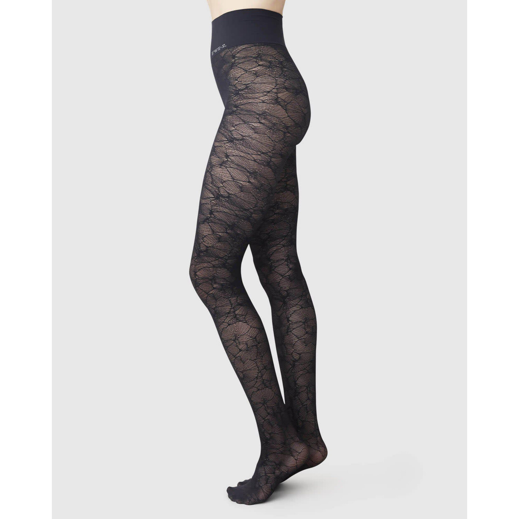 Swedish Stockings Alba ginkgo tights Black