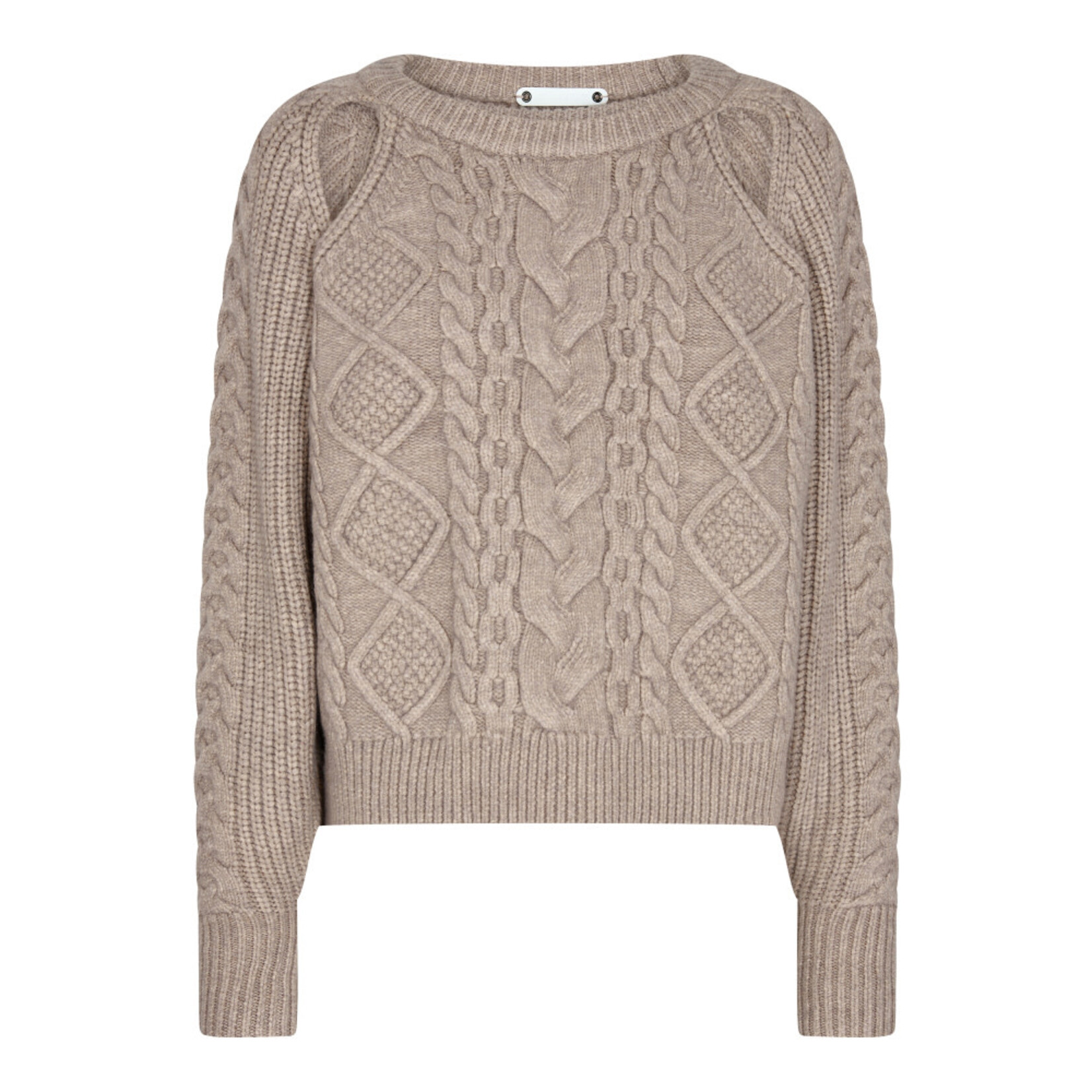 Co'couture New row cable knit Champagne