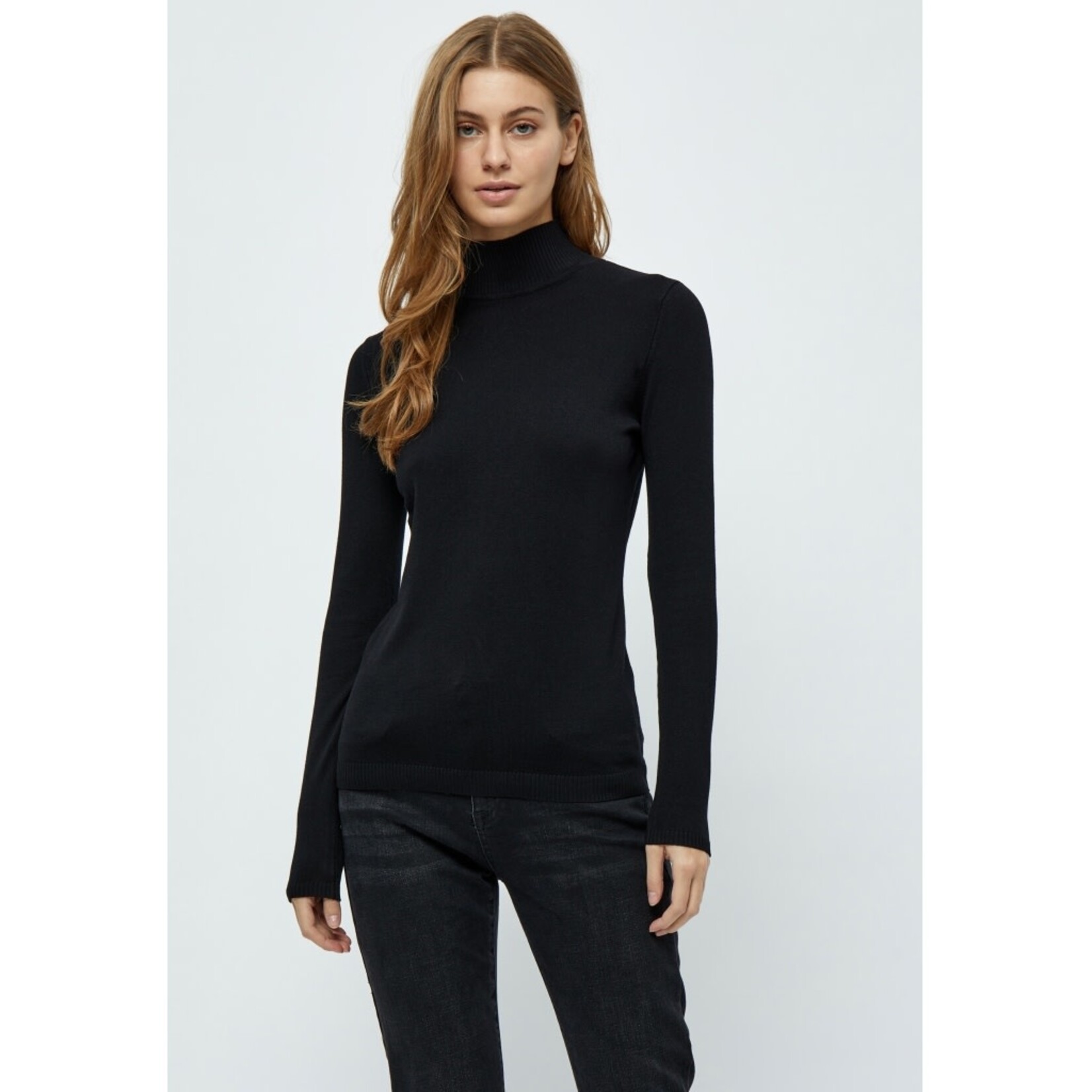 Minus Lana roll knit pullover Black