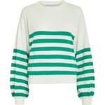 Minus Perla striped knit pullover Golf green